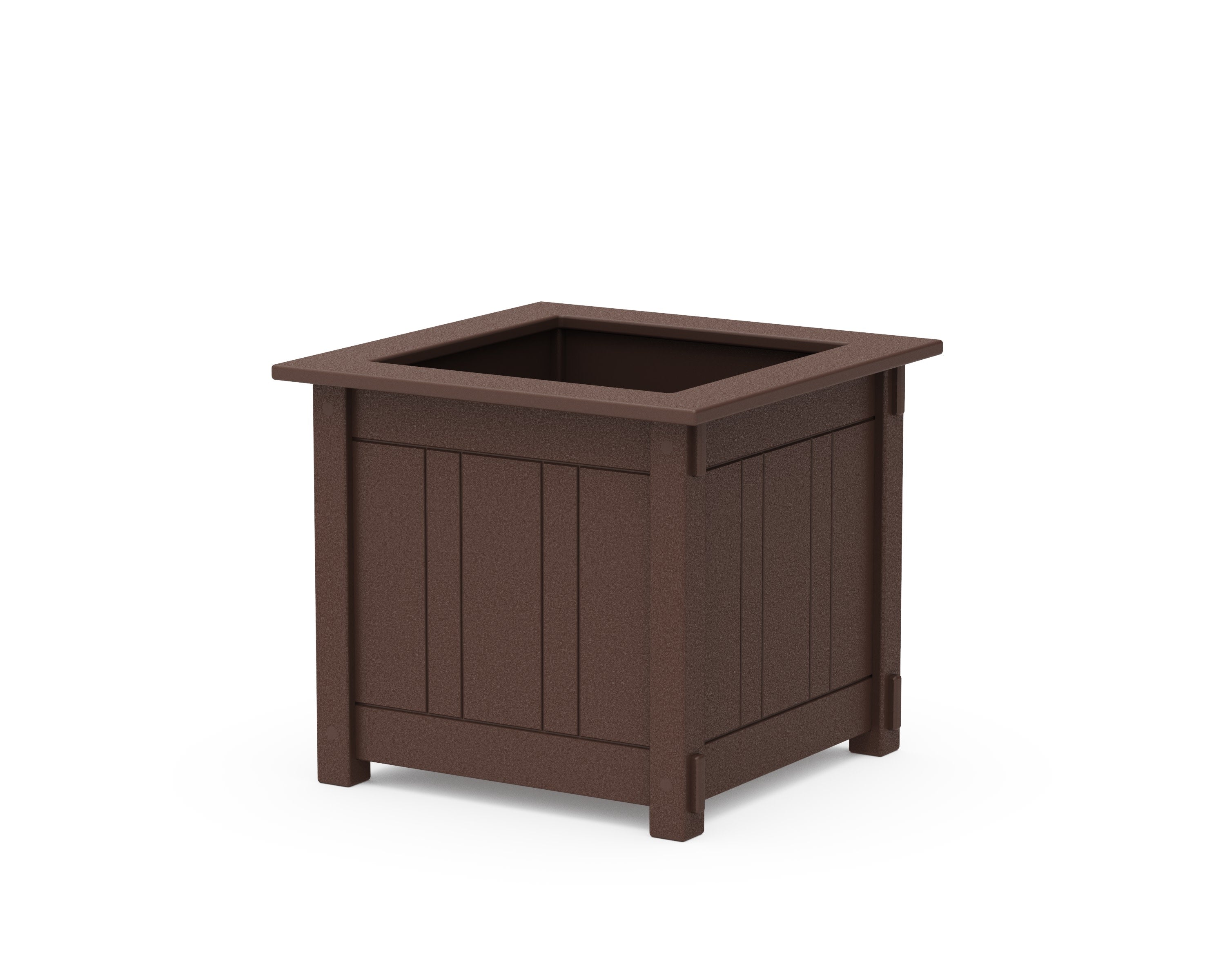 Acadia Large Square Planter Box in Mahogany