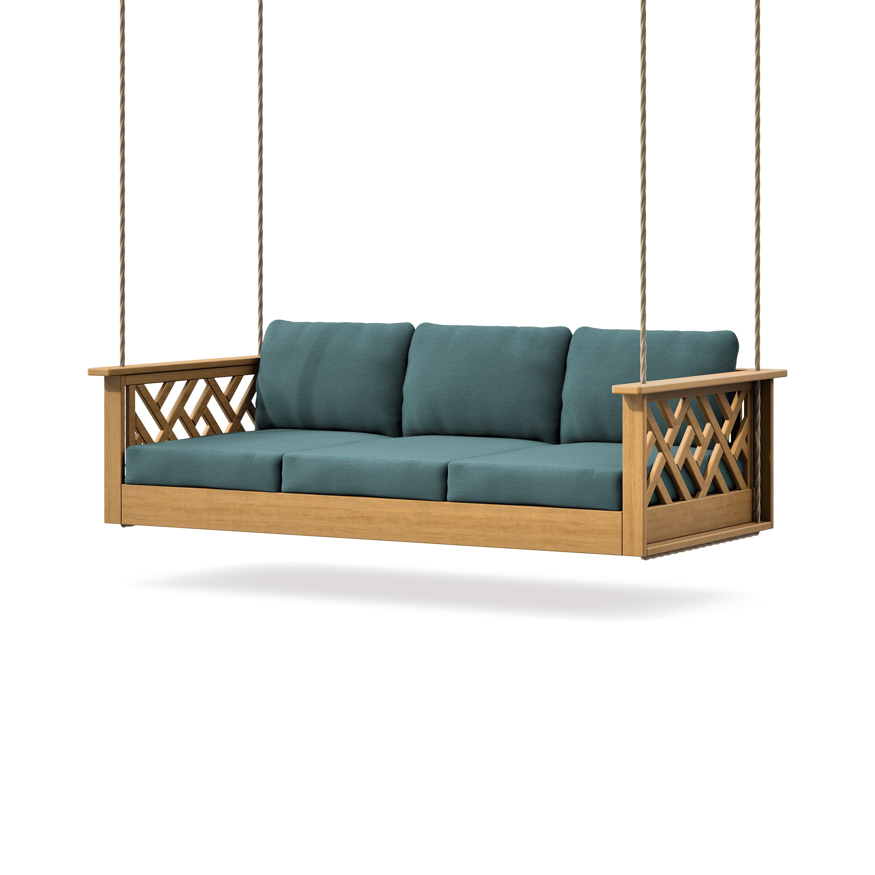 Chippendale Daybed Swing in Natural / Ocean Teal