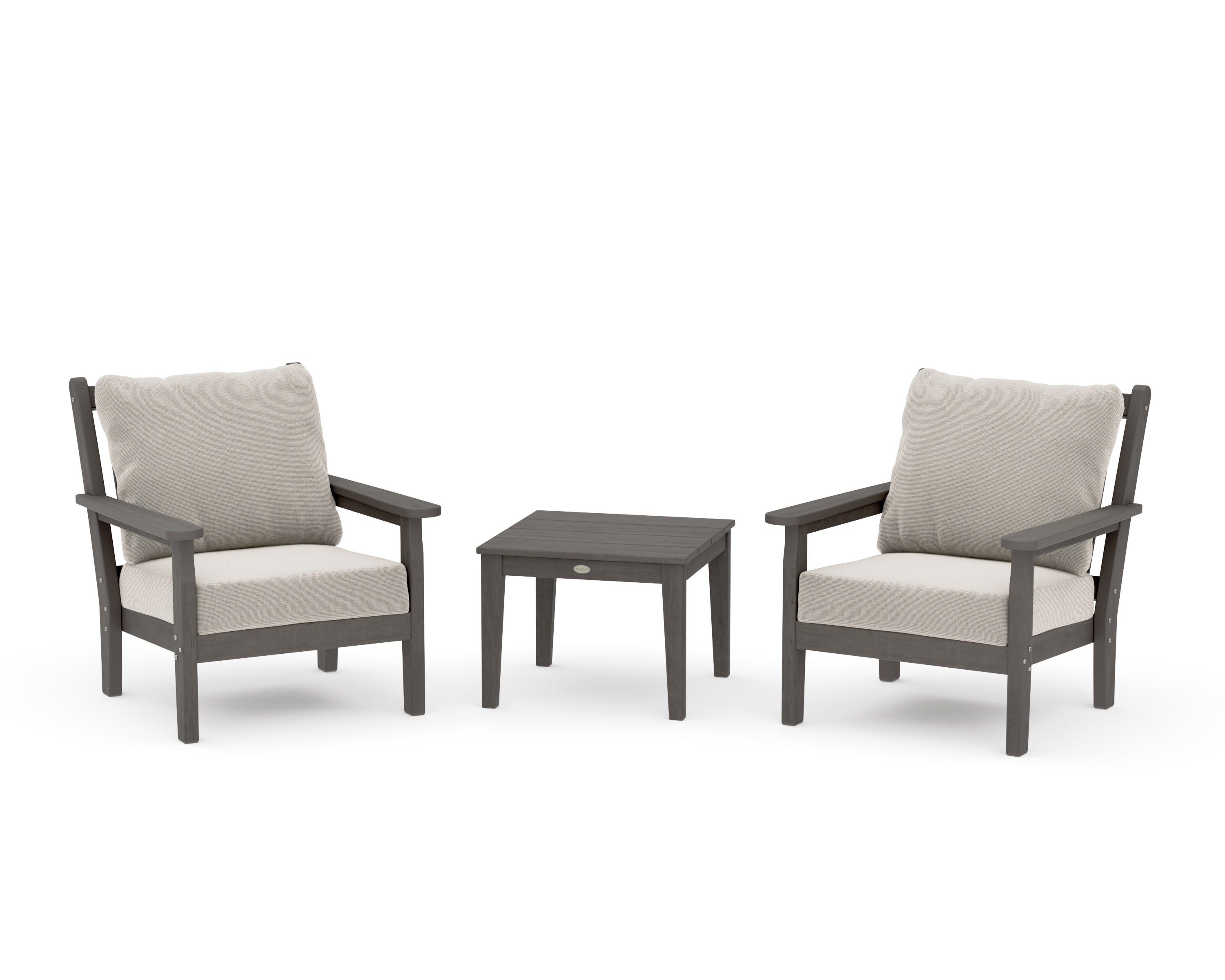 Chippendale 3-Piece Deep Seating Set in Driftwood / Dune Burlap