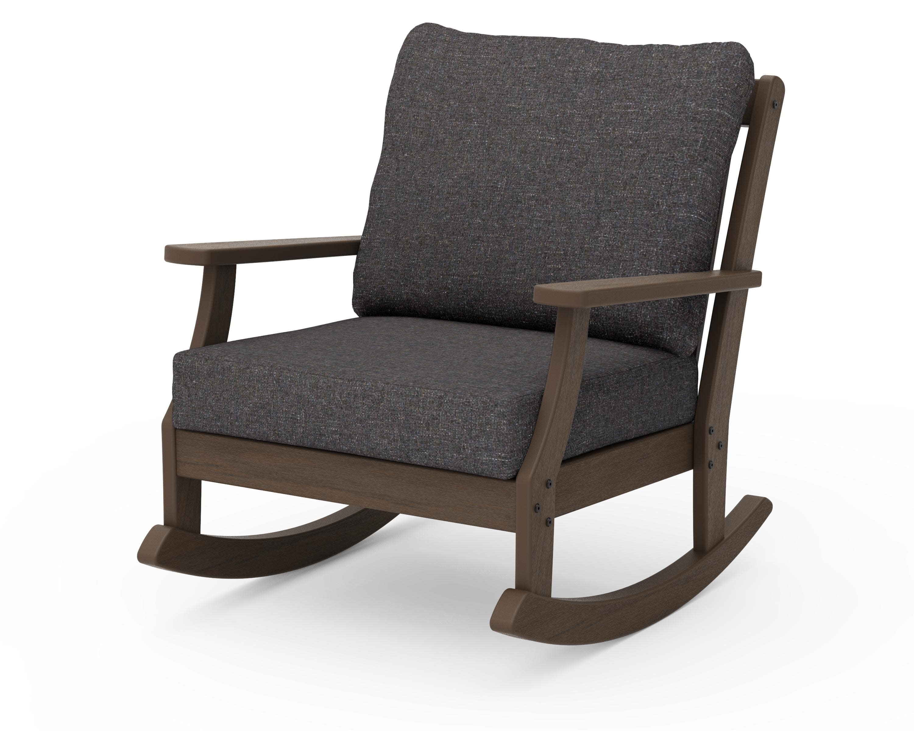 Braxton Deep Seating Rocking Chair in Kona / Ash Charcoal