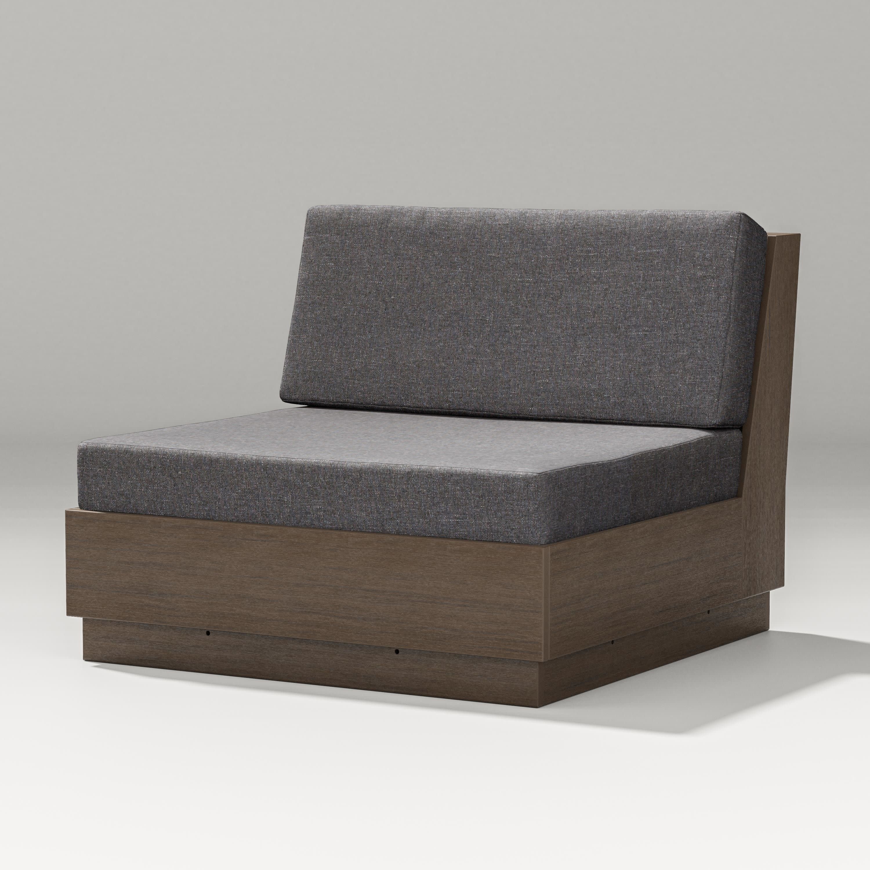 Elevate Modular Armless Chair in Kona / Ash Charcoal