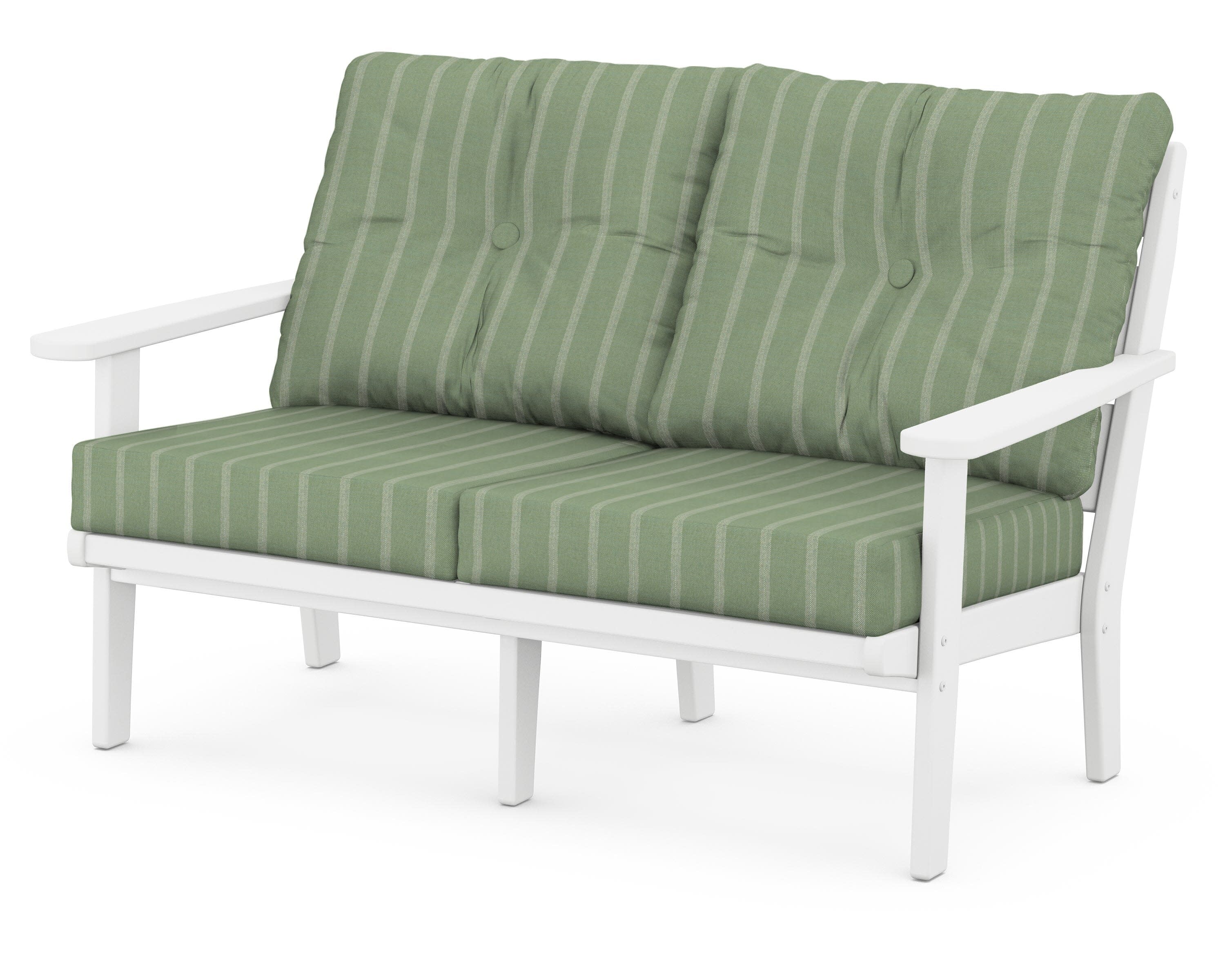 Lakeside Deep Seating Loveseat in White / Unwind Rainwashed