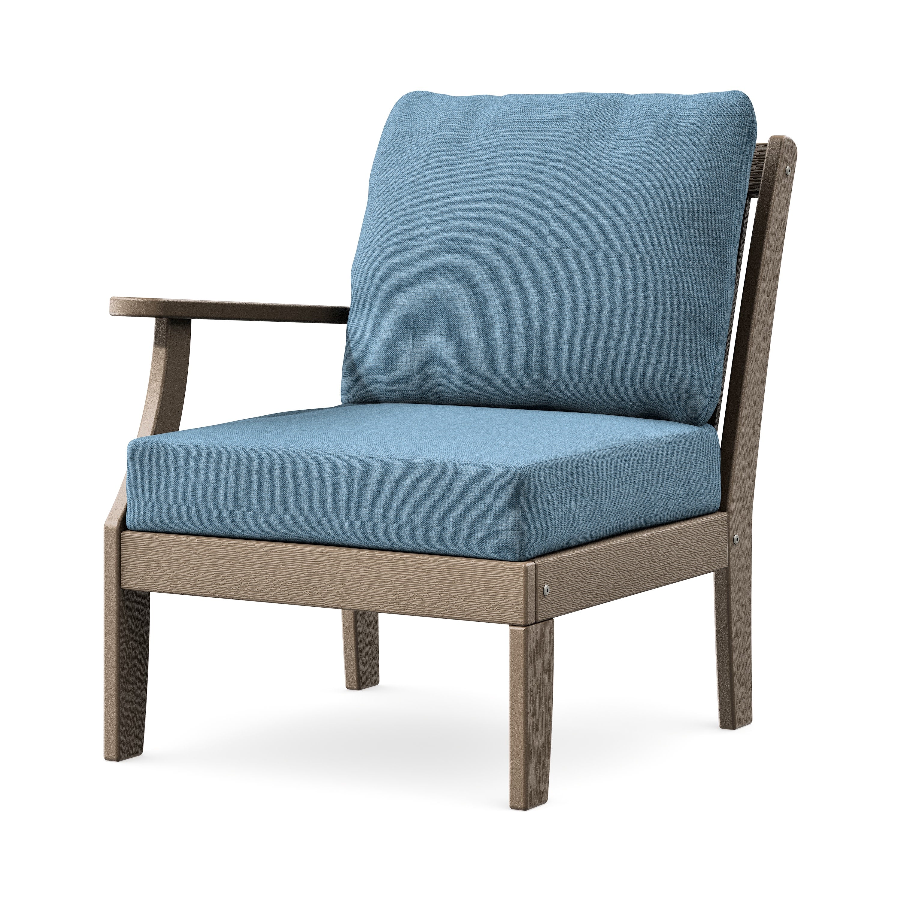 Braxton Modular Left Arm Chair in Vintage Sahara / Sky Blue