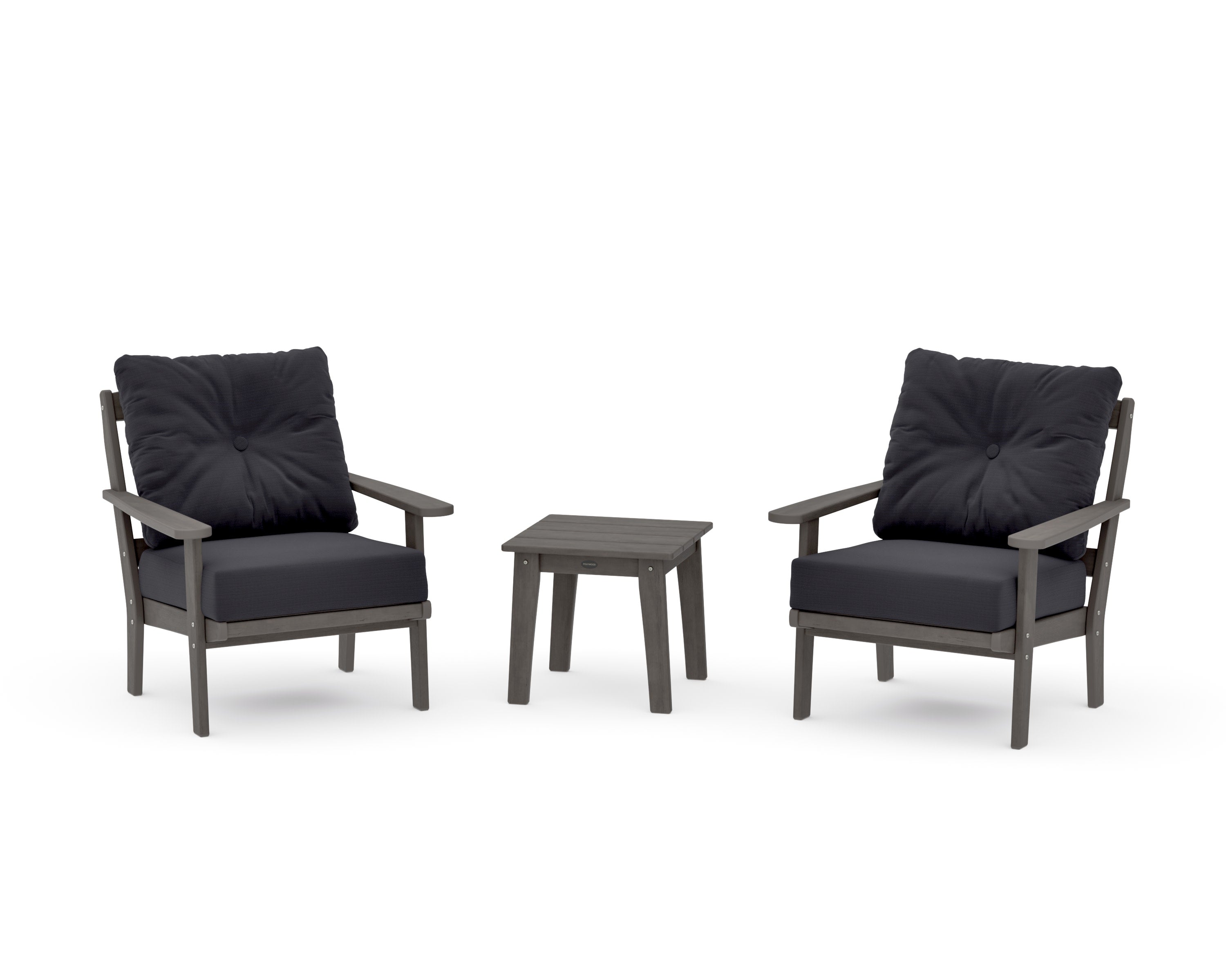 Mission 3-Piece Deep Seating Set in Driftwood / Midnight Linen