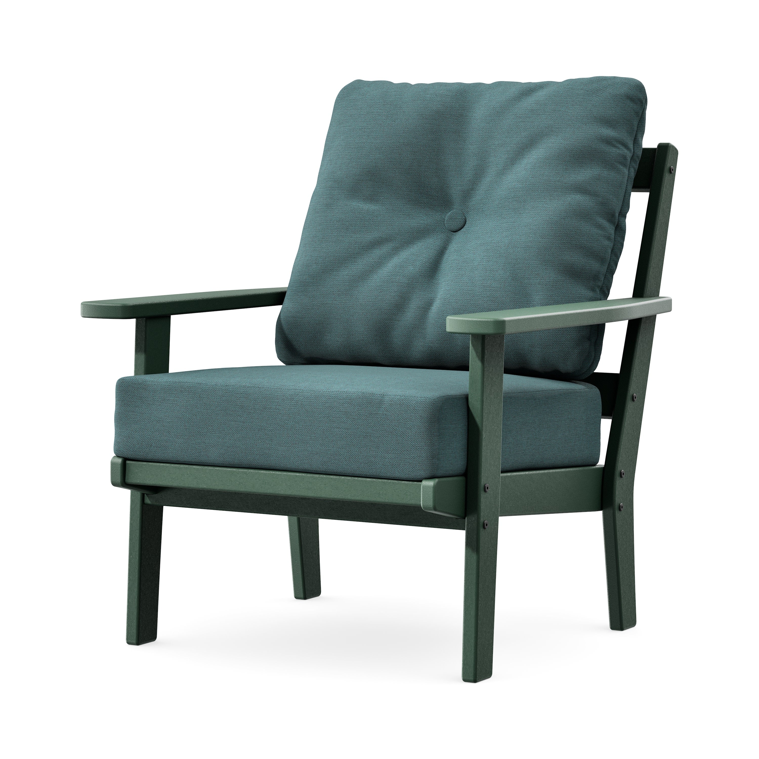 Prairie Deep Seating Chair in Green / Ocean Teal