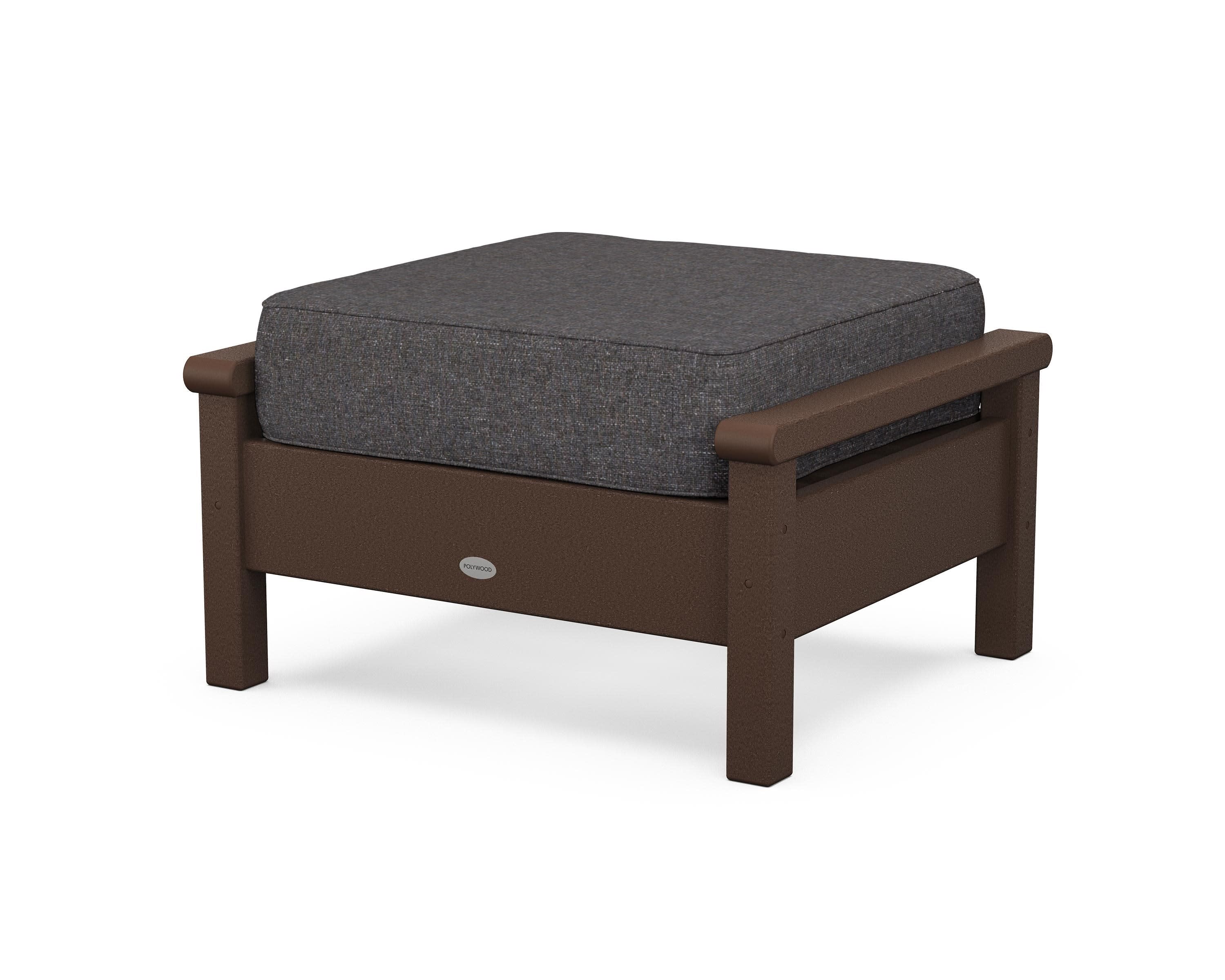 Harbour Deep Seating Ottoman in Mahogany / Ash Charcoal