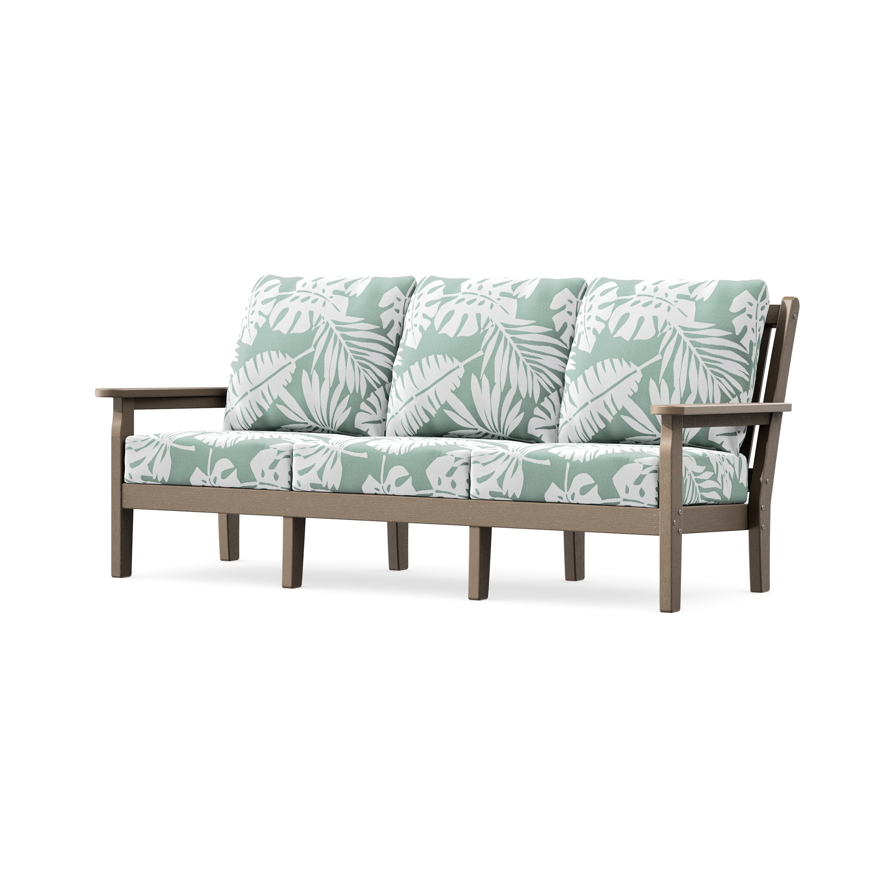 Chippendale Deep Seating Sofa in Vintage Sahara / Leaf Glacier Spa