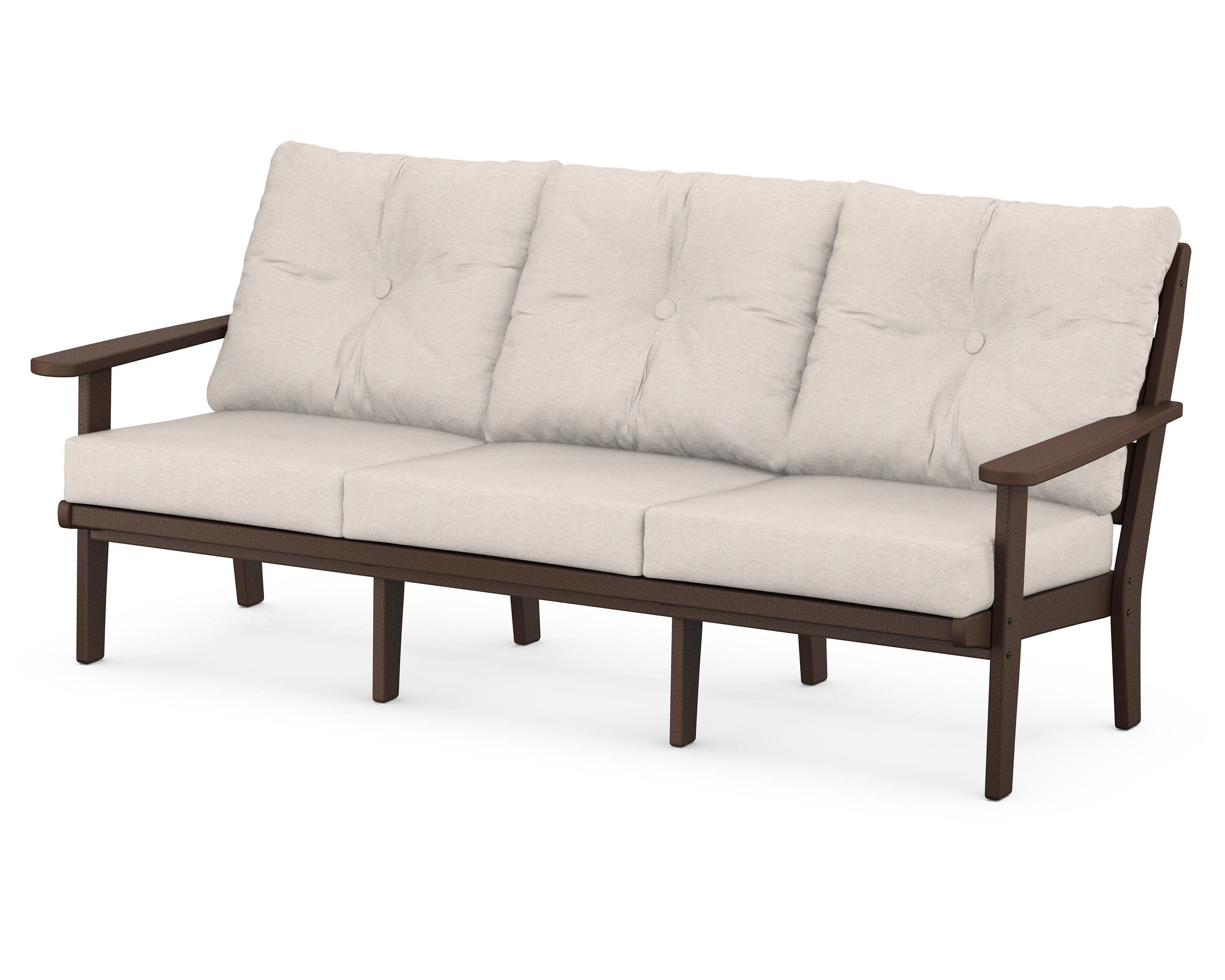 Lakeside Deep Seating Sofa in Mahogany / Nuance Cloud