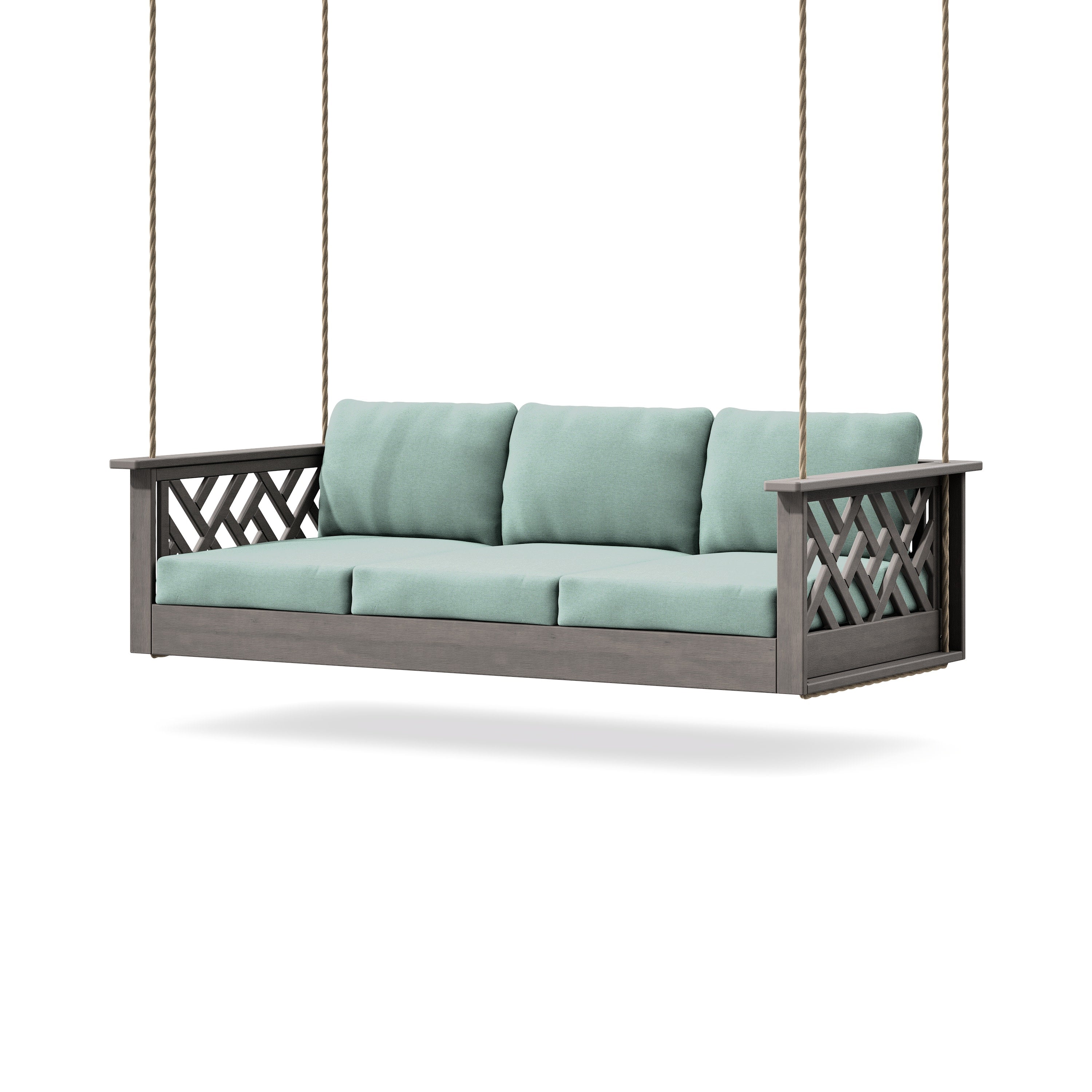 Chippendale Daybed Swing in Driftwood / Glacier Spa