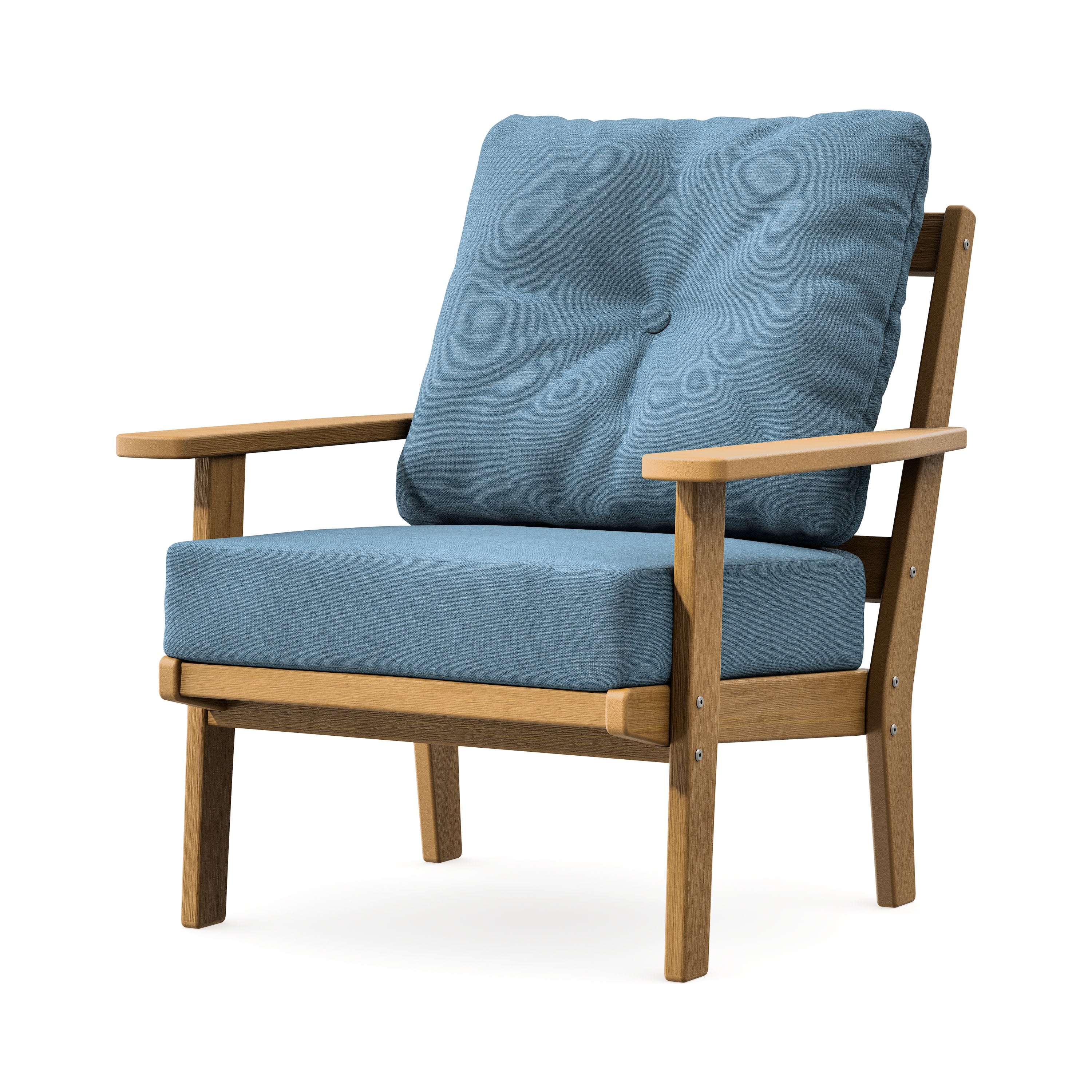Prairie Deep Seating Chair in Natural / Sky Blue