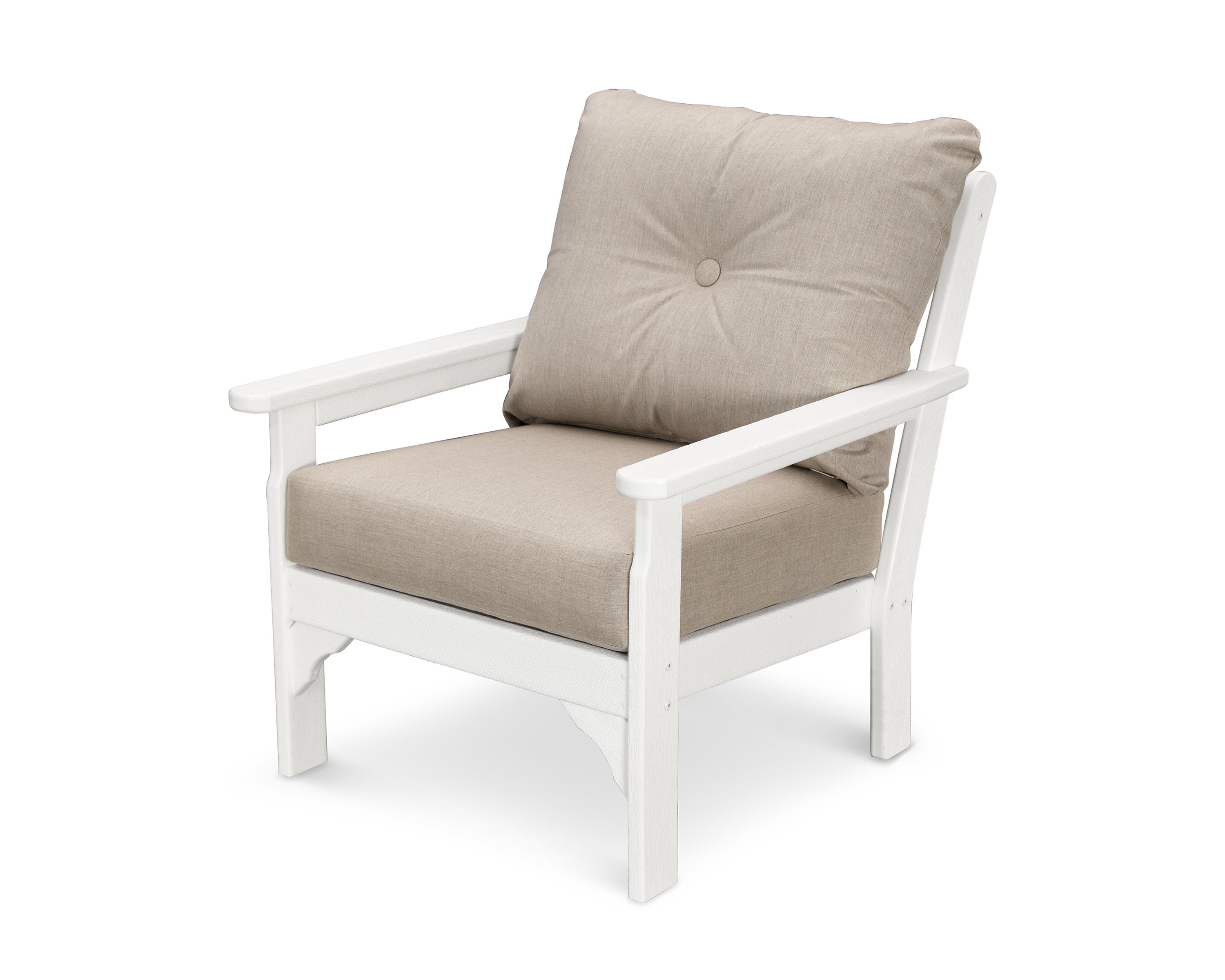 Vineyard Deep Seating Chair in Vintage White / Cast Ash