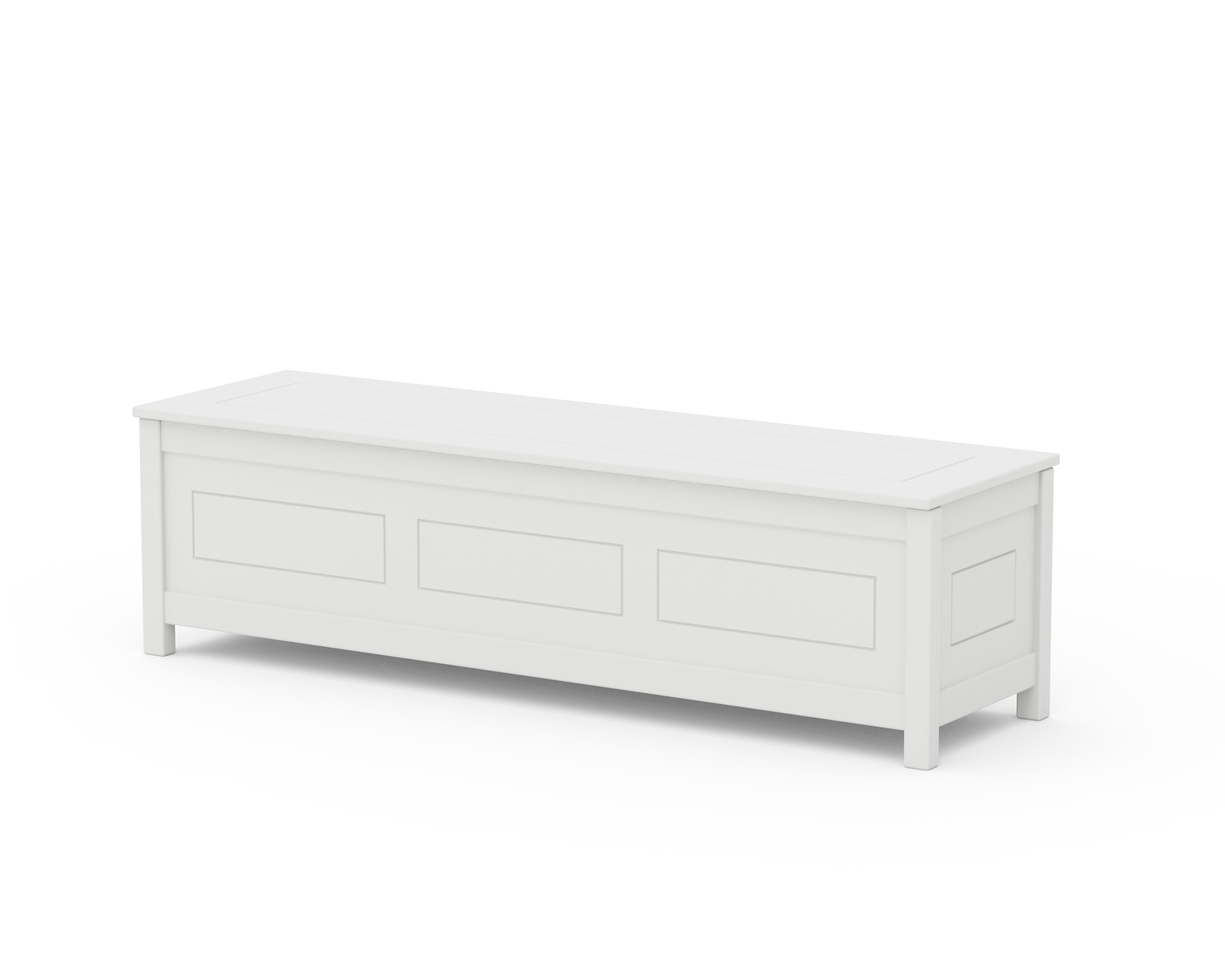 Country Living 60" Storage Bench in White
