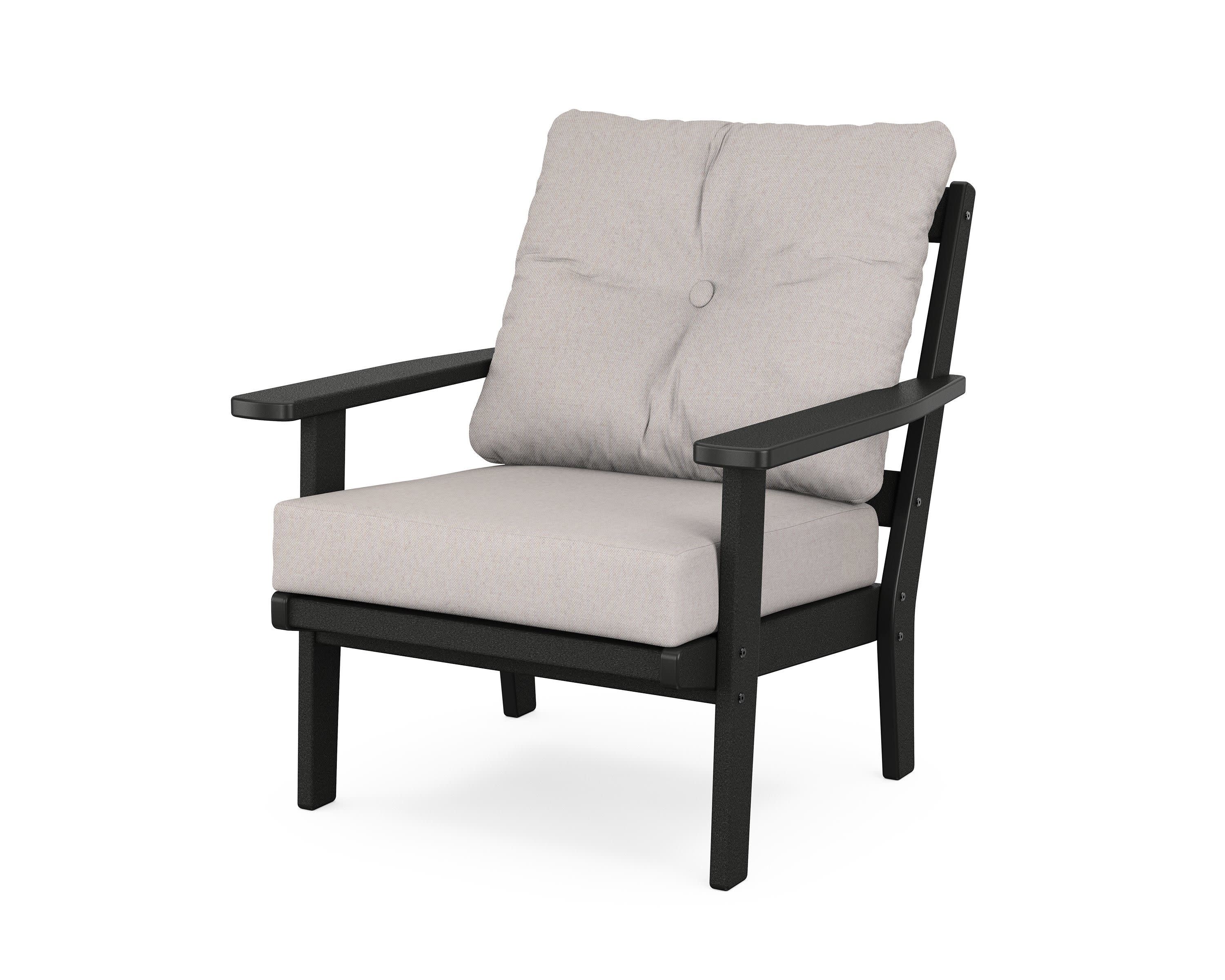 Oxford Deep Seating Chair in Black / Dune Burlap