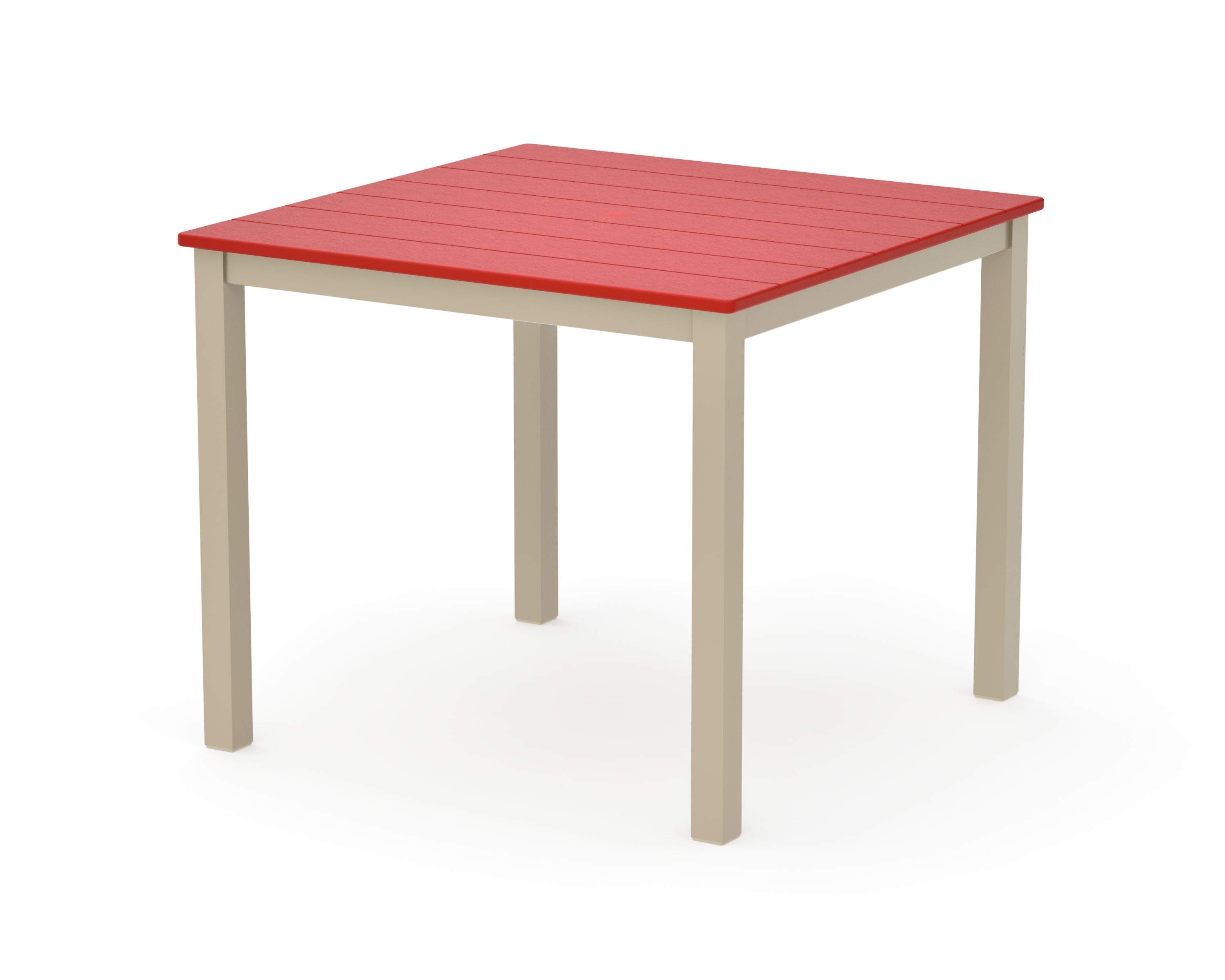 Main Street 36" x 36" Dining Table in Sand / Sunset Red