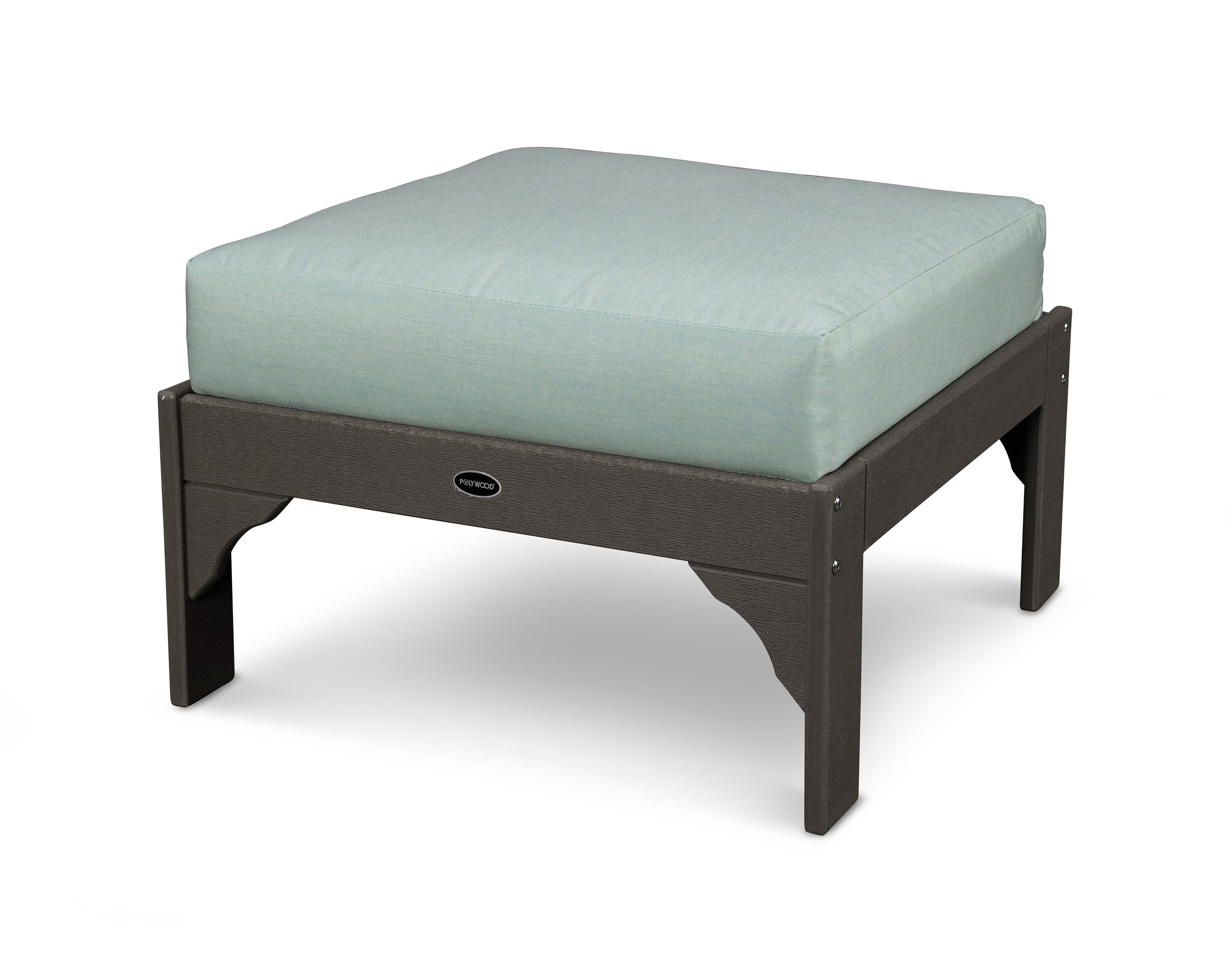 Vineyard Deep Seating Ottoman in Vintage Coffee / Spa