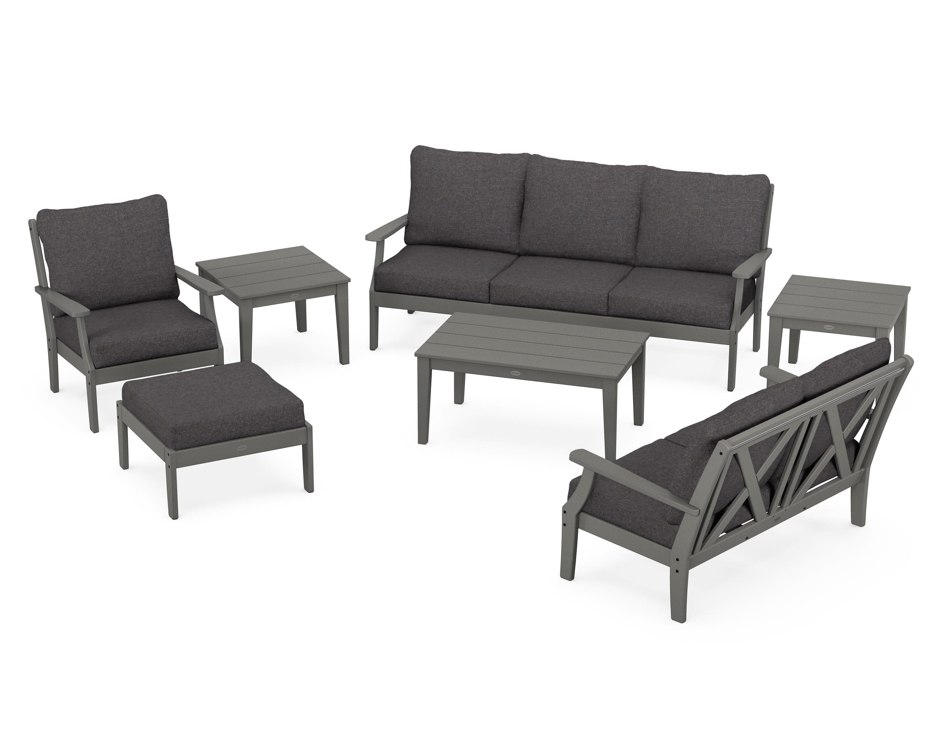 Braxton 7-Piece Deep Seating Set in Slate Grey / Ash Charcoal