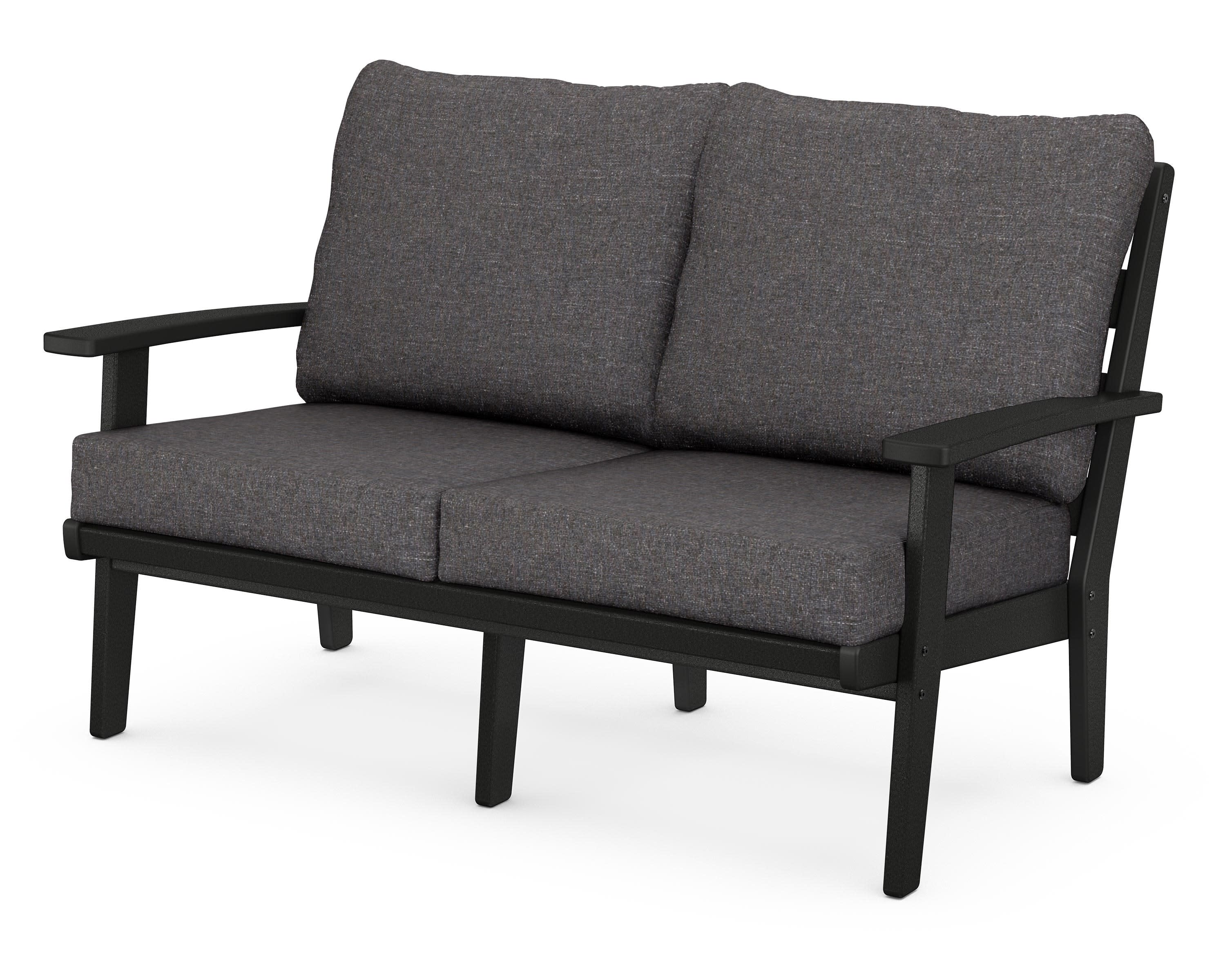 Grant Park Deep Seating Loveseat in Black / Ash Charcoal