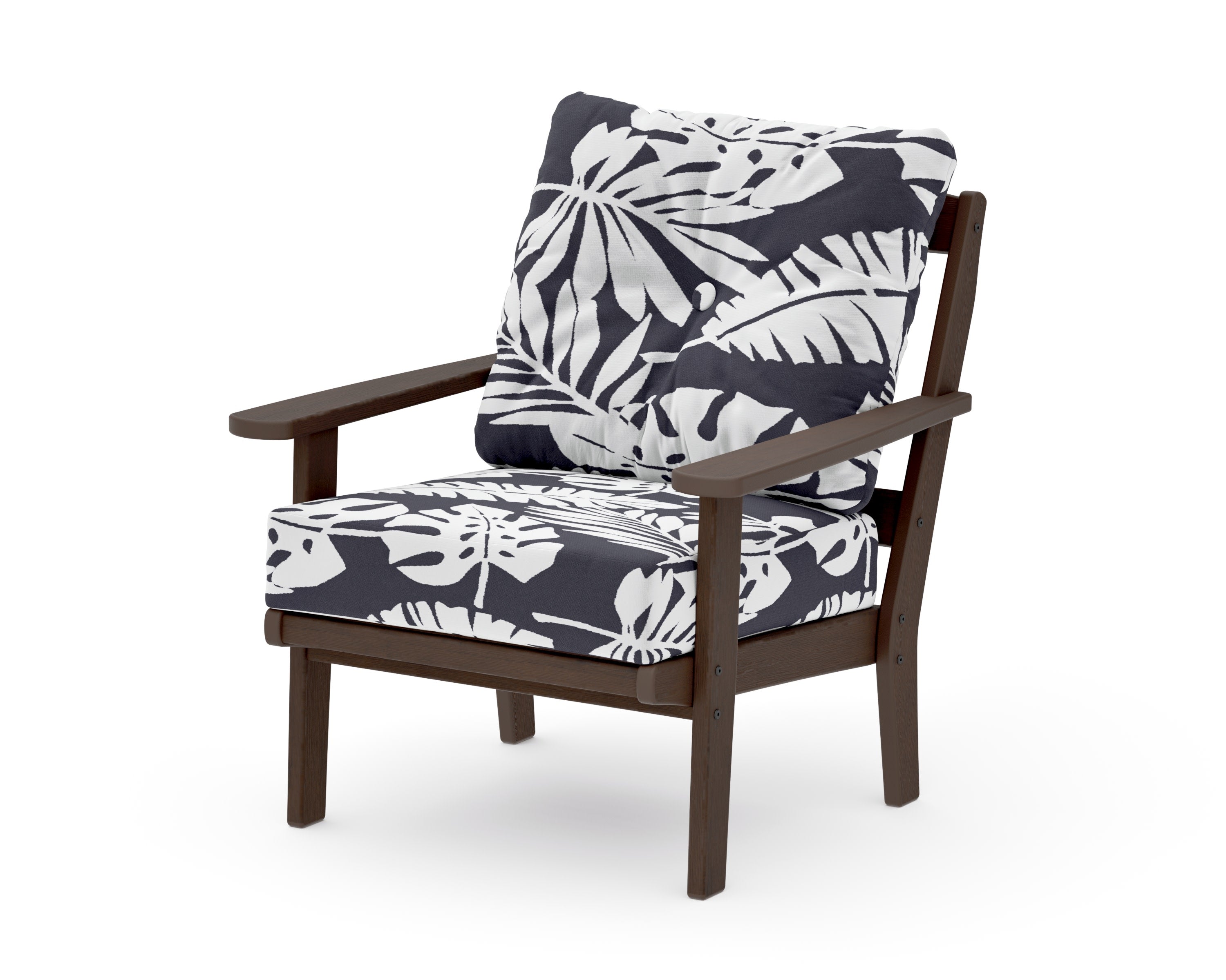 Mission Deep Seating Chair in Kona / Leaf Navy
