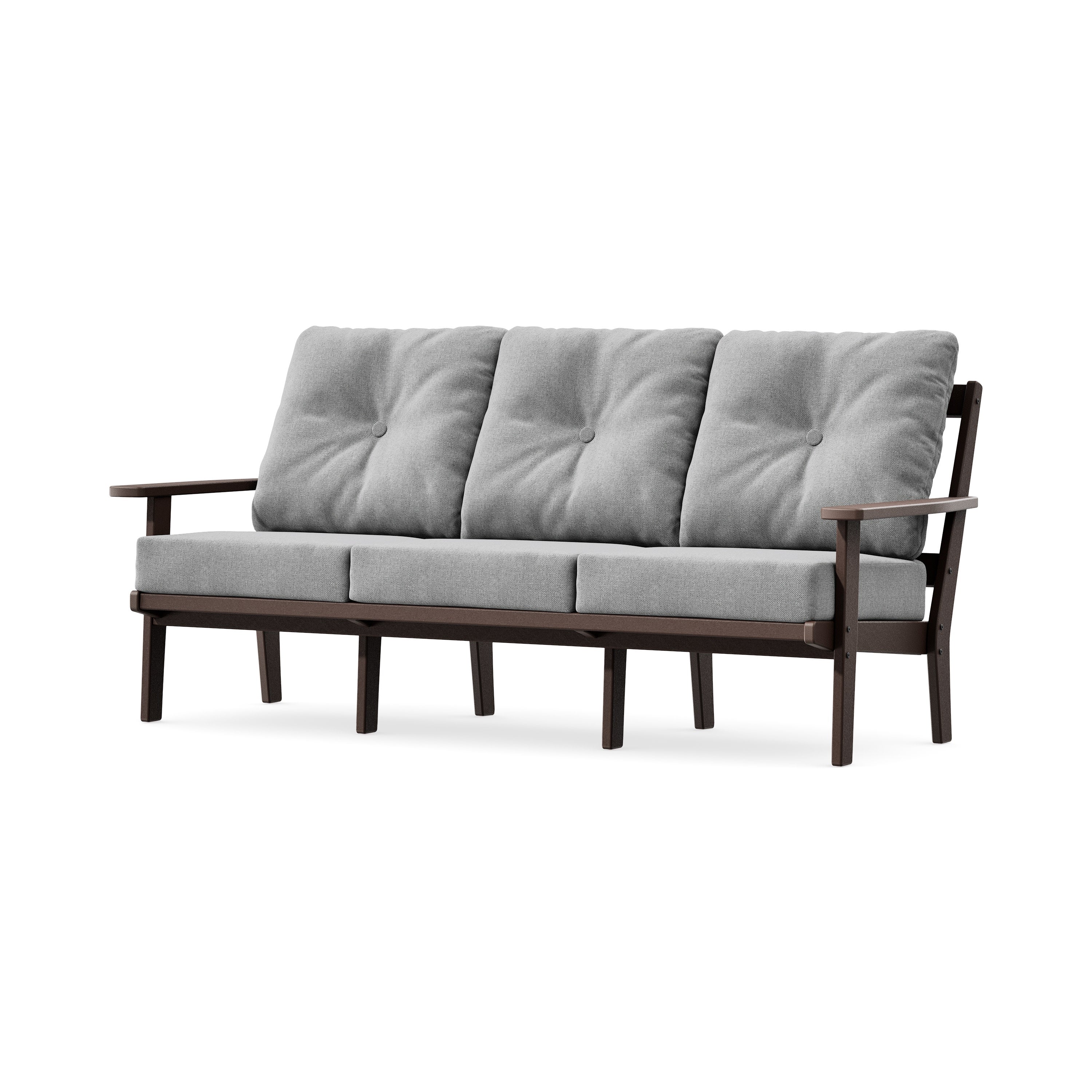 PrairieDeep Seating Sofa in Mahogany / Grey Mist