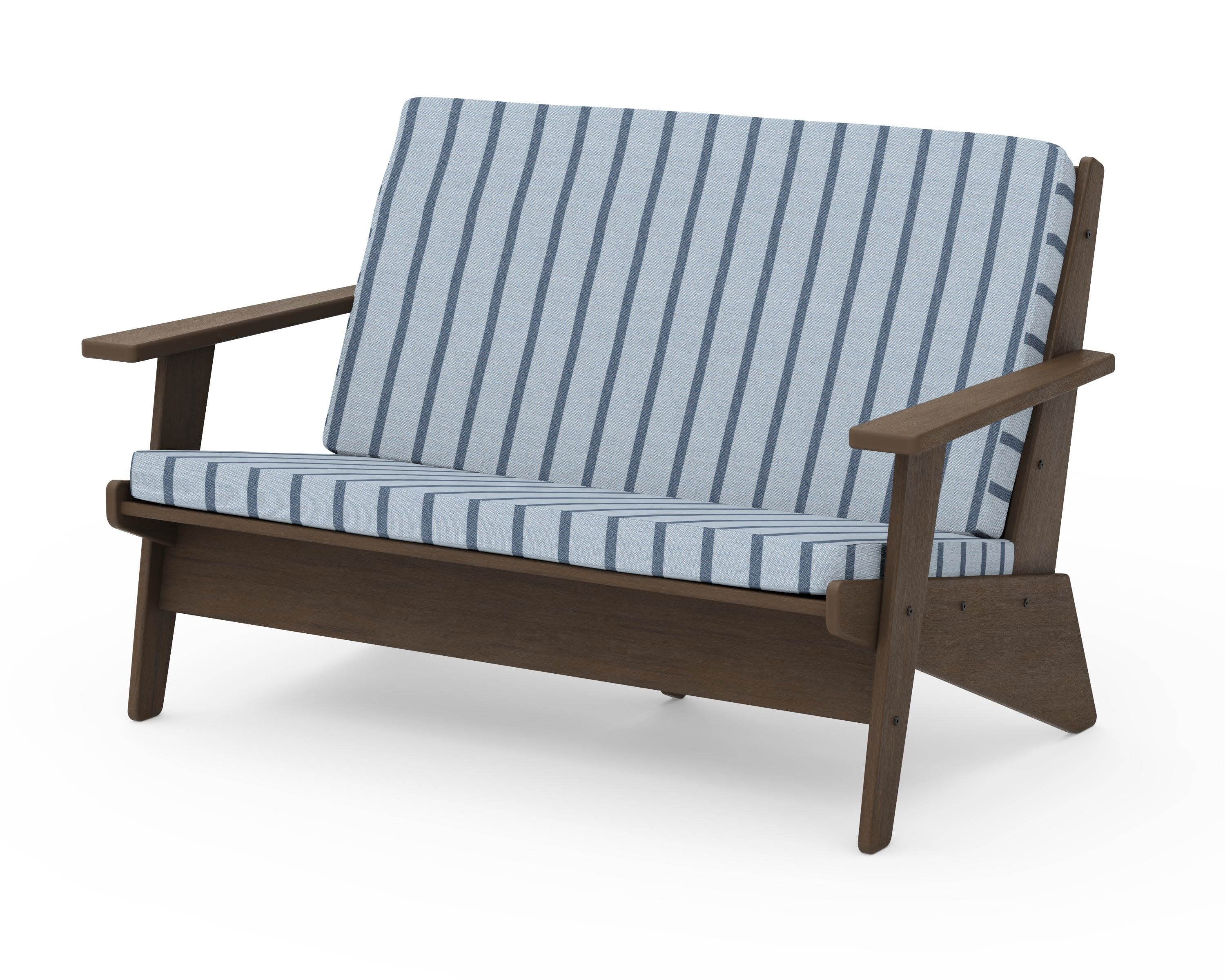 Riviera Modern Lounge Loveseat in Kona / Unwind Sky