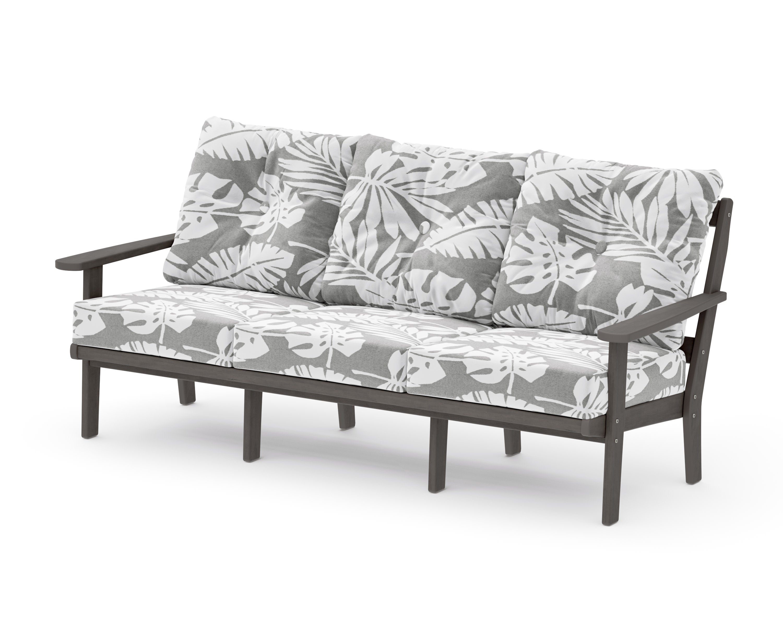 Mission Deep Seating Sofa in Driftwood / Leaf Grey Mist