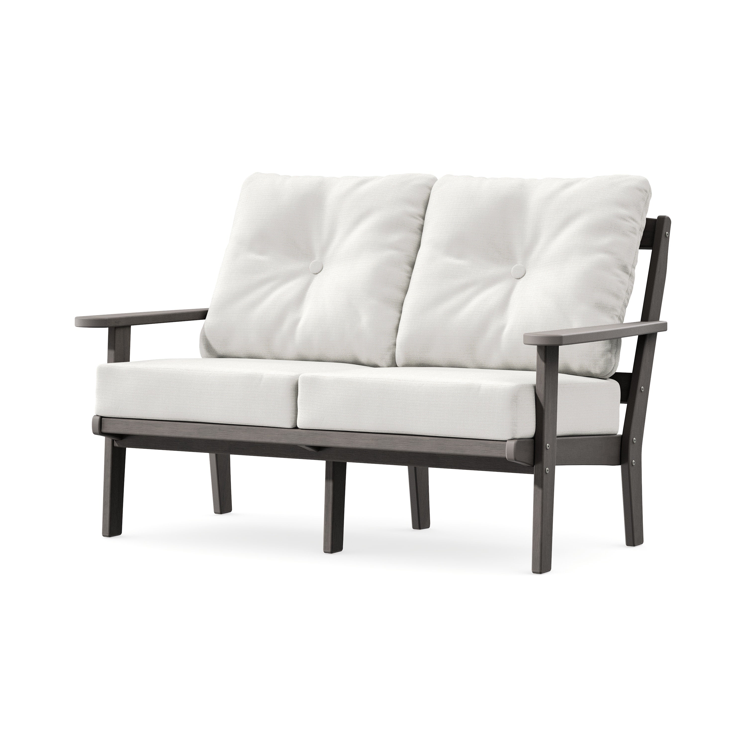 Mission Deep SeatingLoveseat in Driftwood / Natural Linen