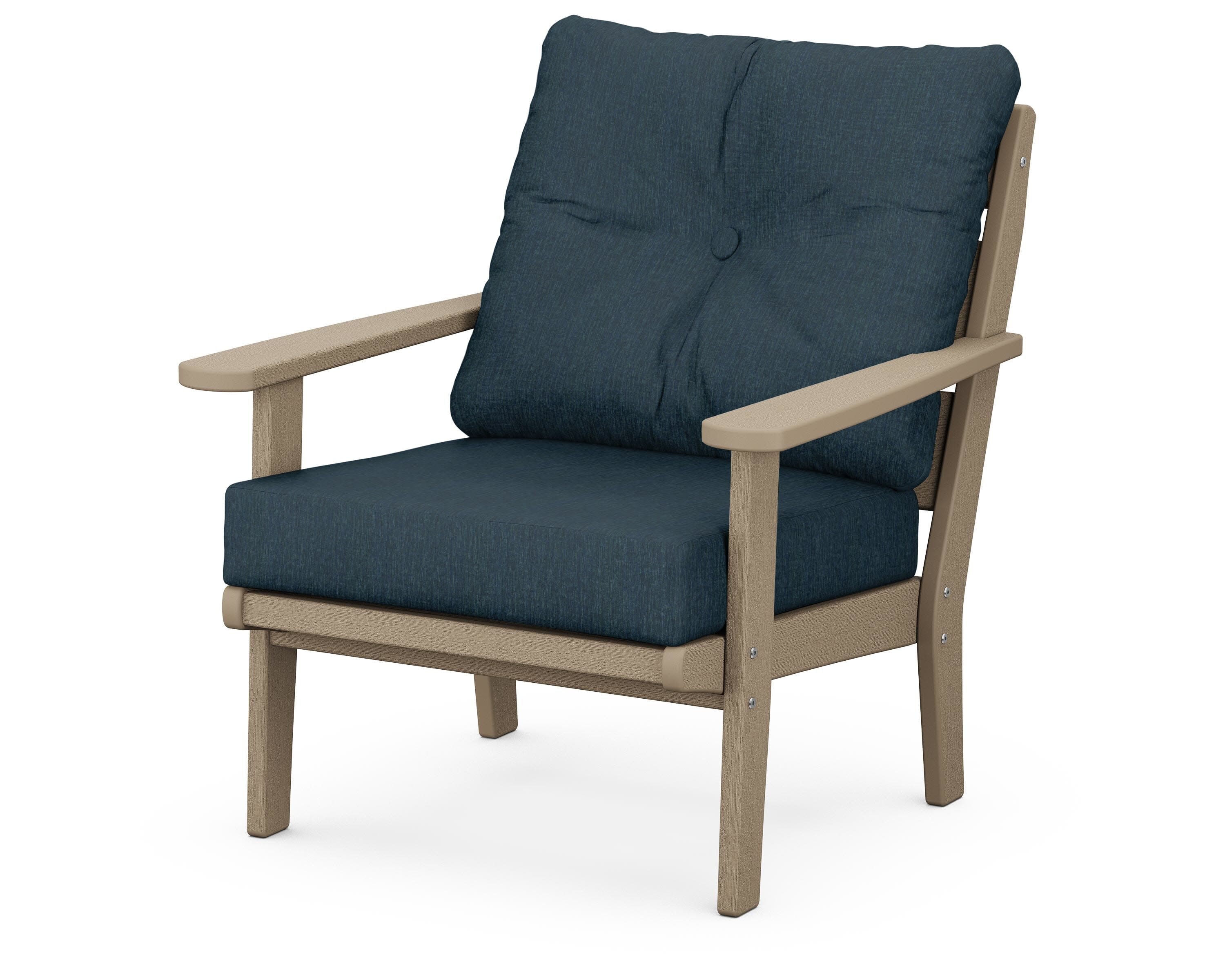 Lakeside Deep Seating Chair in Vintage Sahara / Platform Indigo