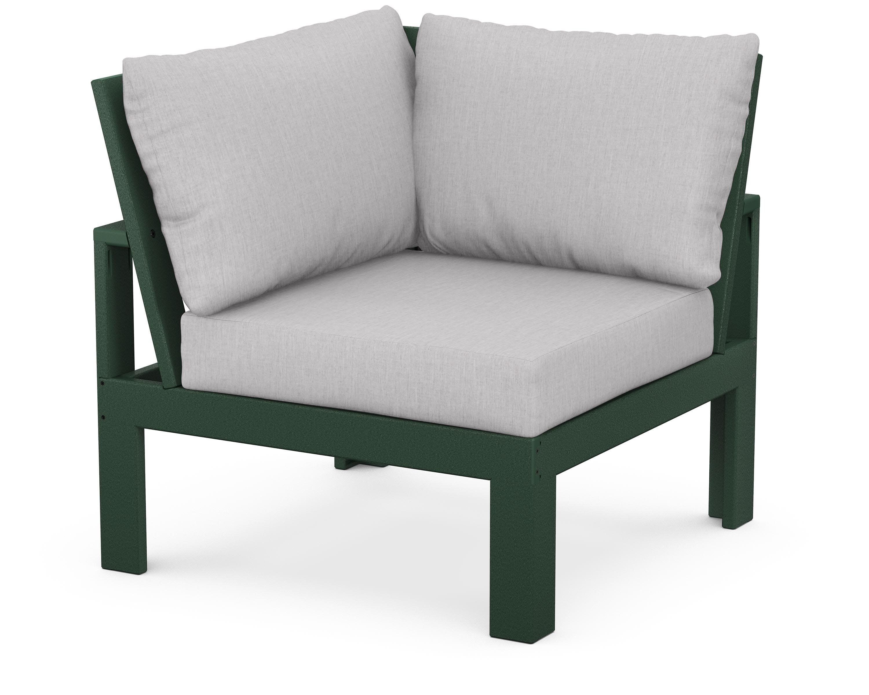 Modular Corner Chair in Green / Granite