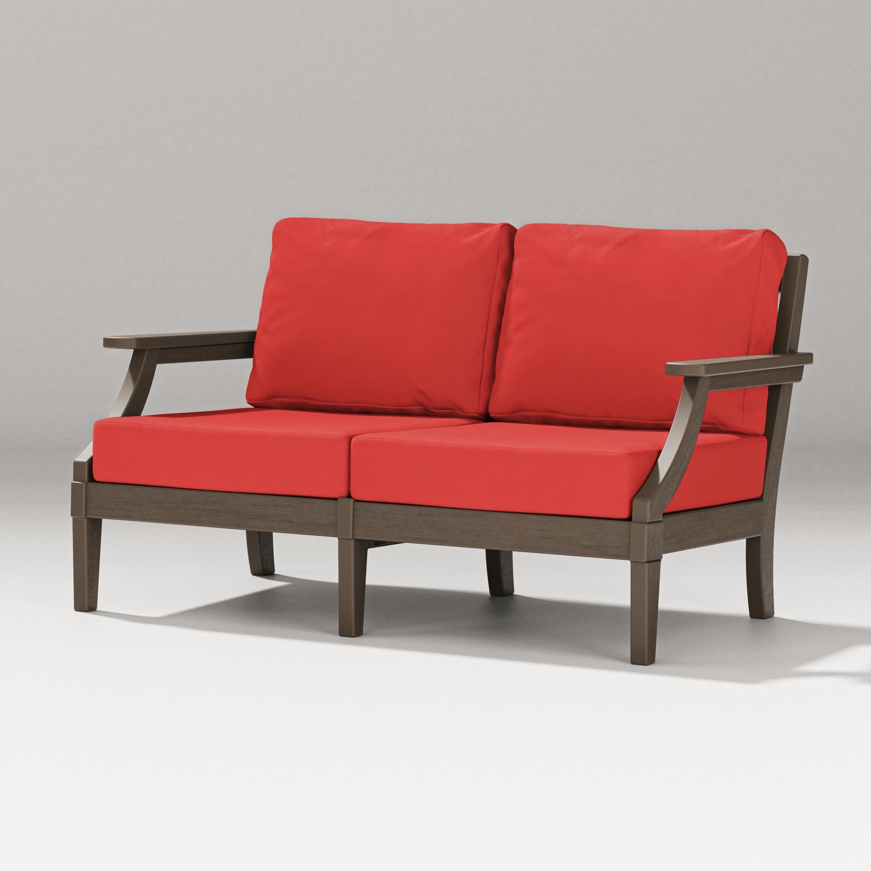 Estate Loveseat in Kona / Crimson Linen