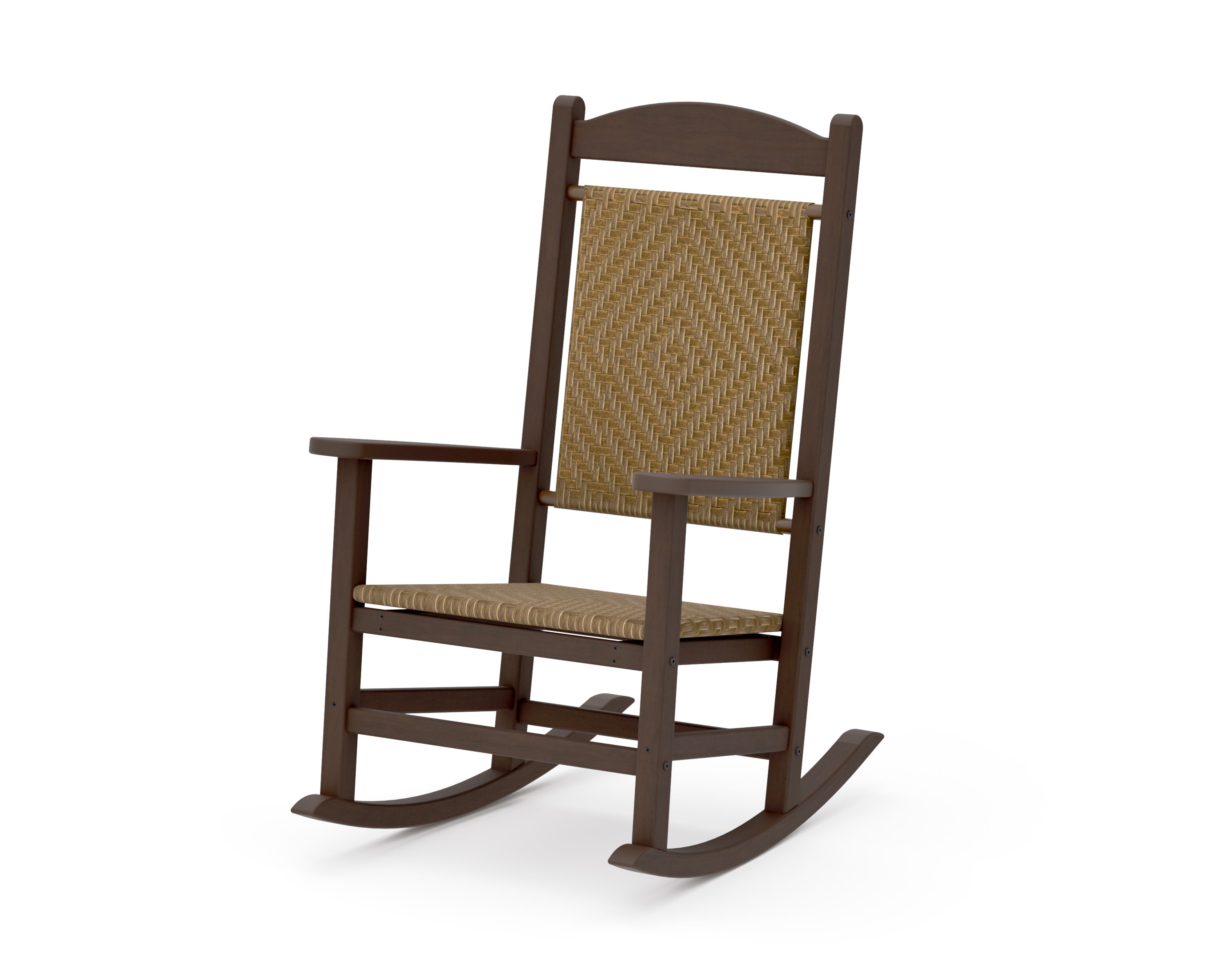 Presidential Woven Rocking Chair in Kona / Tigerwood