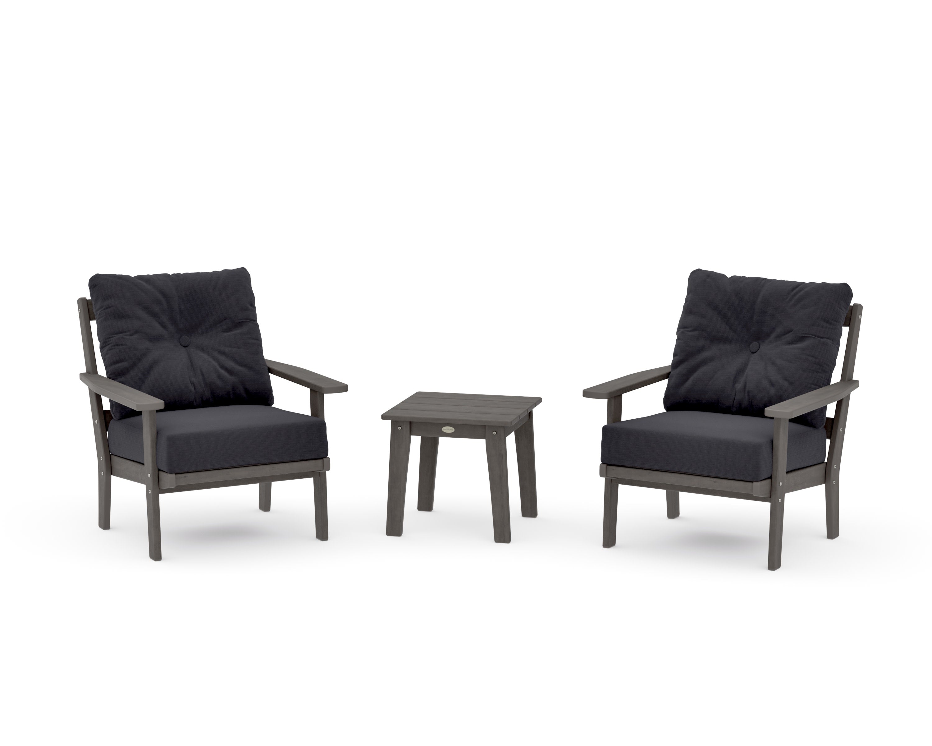 Prairie 3-Piece Deep Seating Set in Driftwood / Midnight Linen
