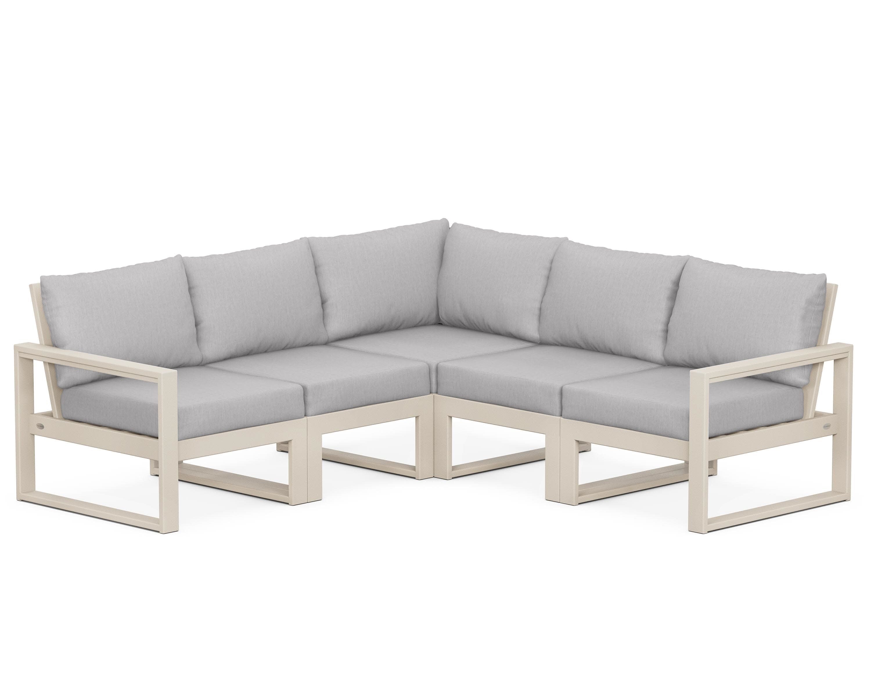 EDGE 5-Piece Modular Deep Seating Set in Sand / Granite