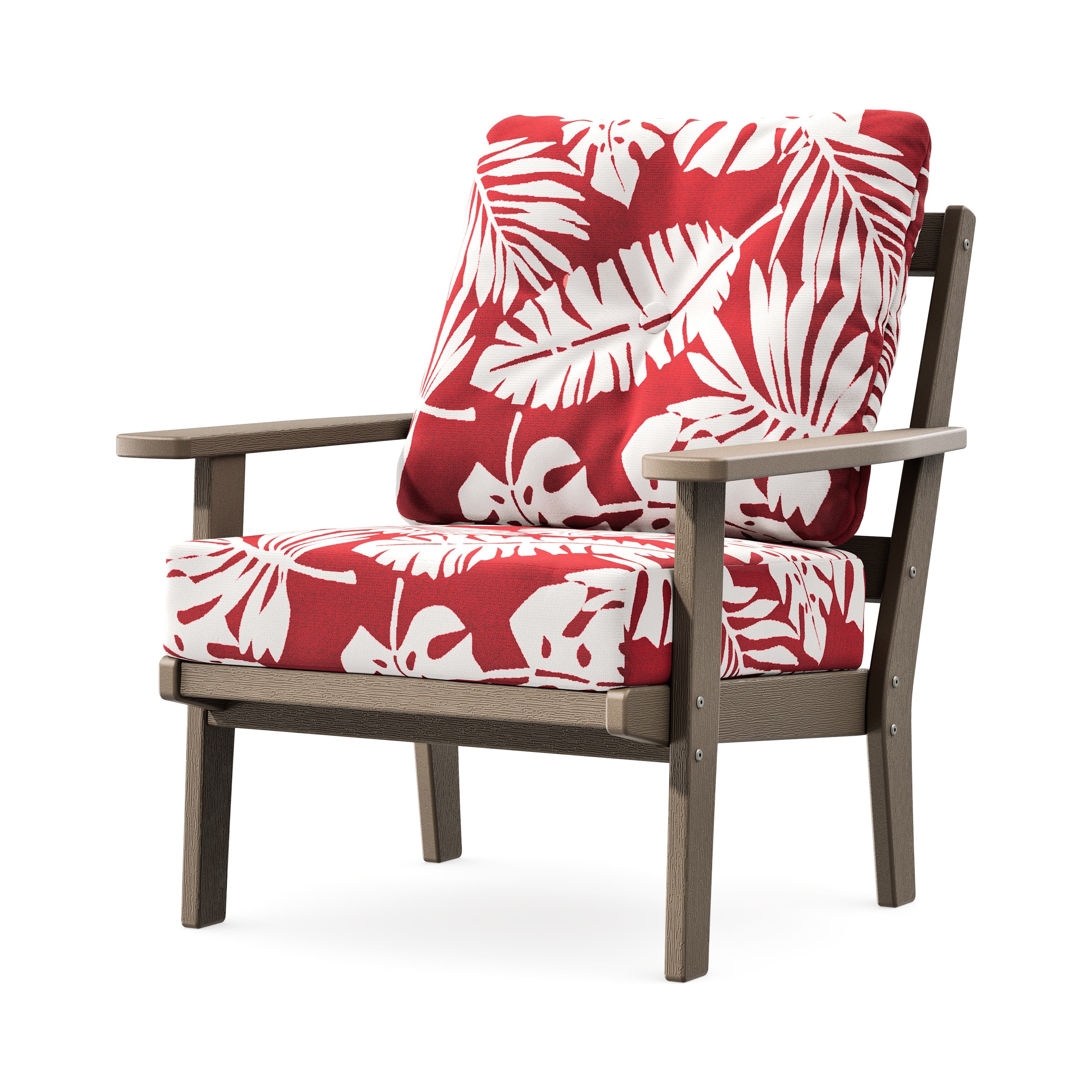 Prairie Deep Seating Chair in Vintage Sahara / Leaf Crimson