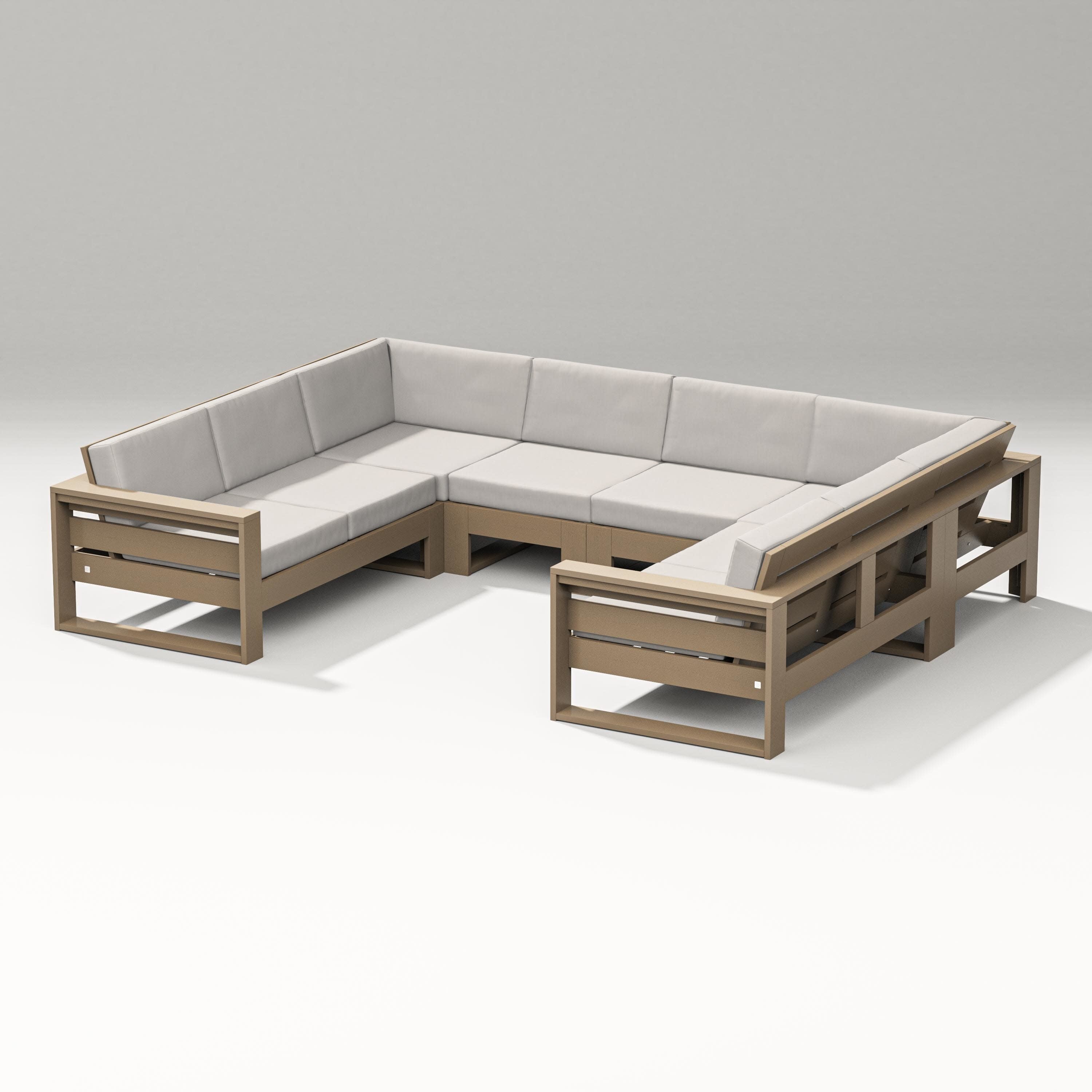 Latitude U-Shaped Sectional in Vintage Sahara / Cast Ash