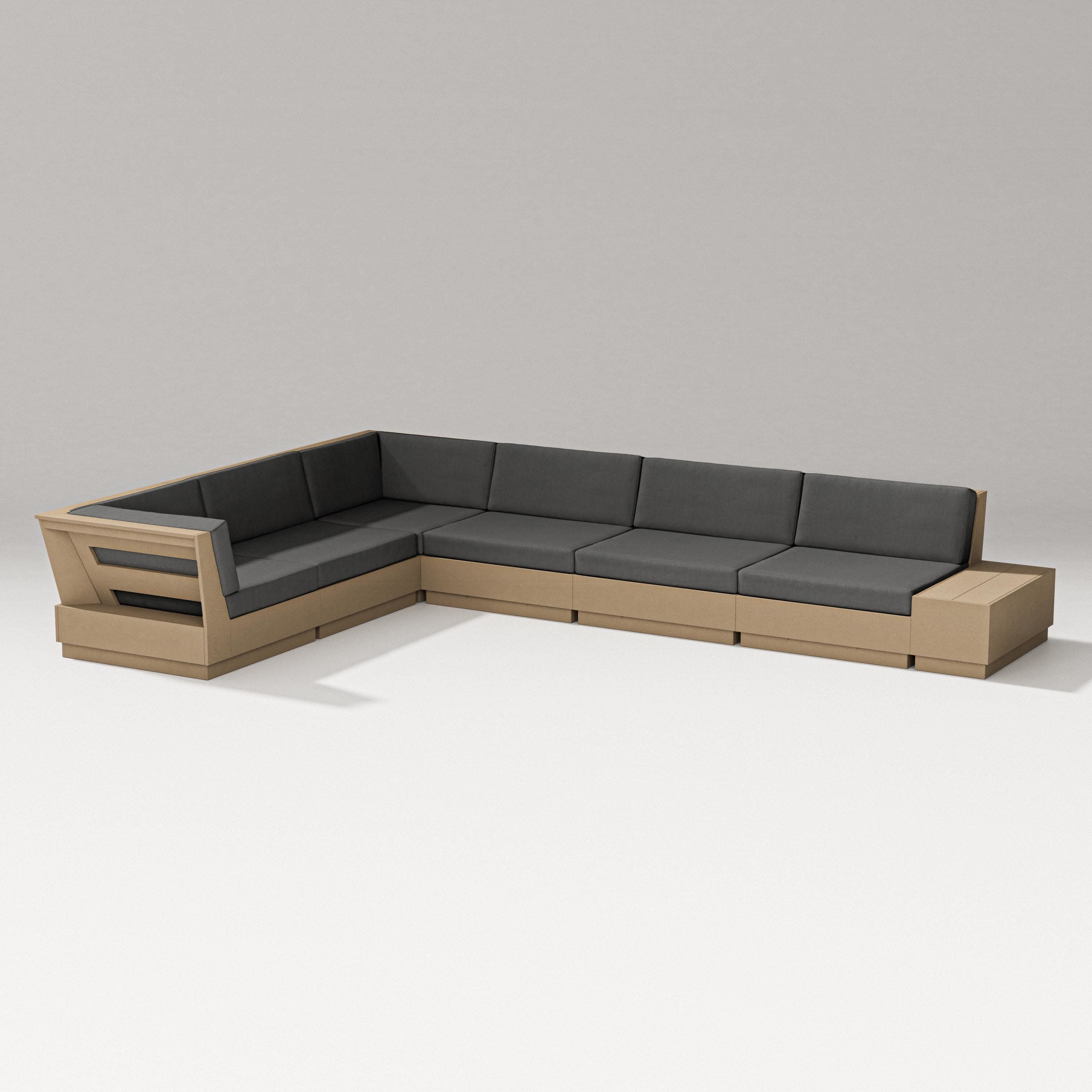 Elevate 7-Piece Corner Sectional in Vintage Sahara / Spectrum Carbon