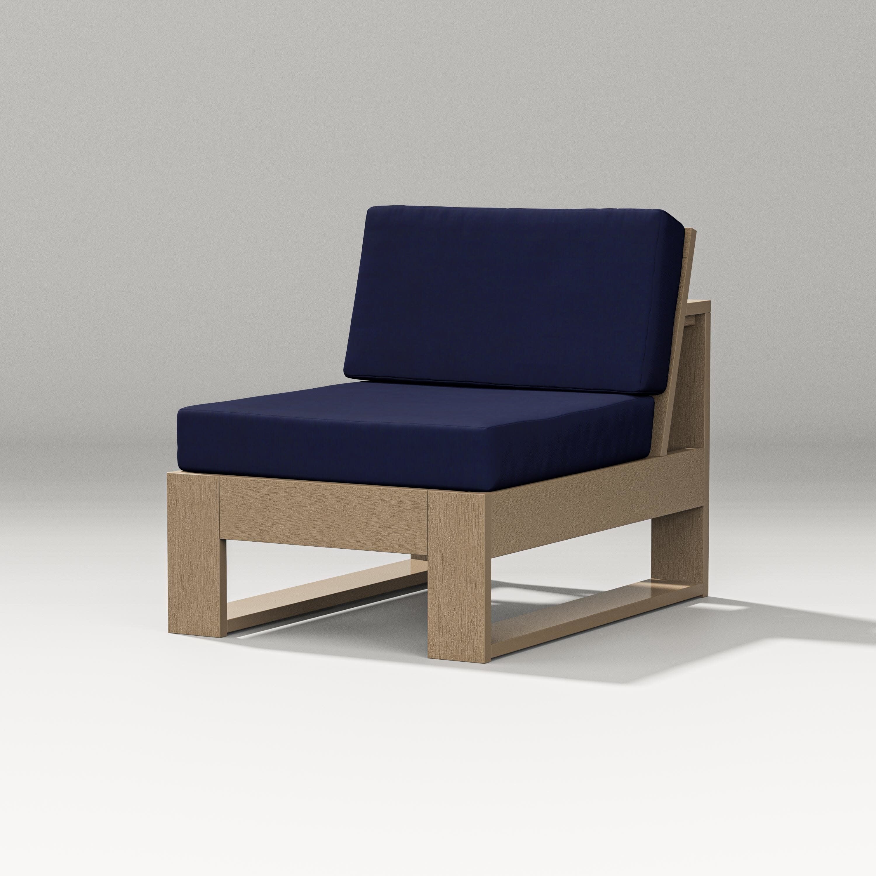 Latitude Modular Armless Chair in Vintage Sahara / Navy