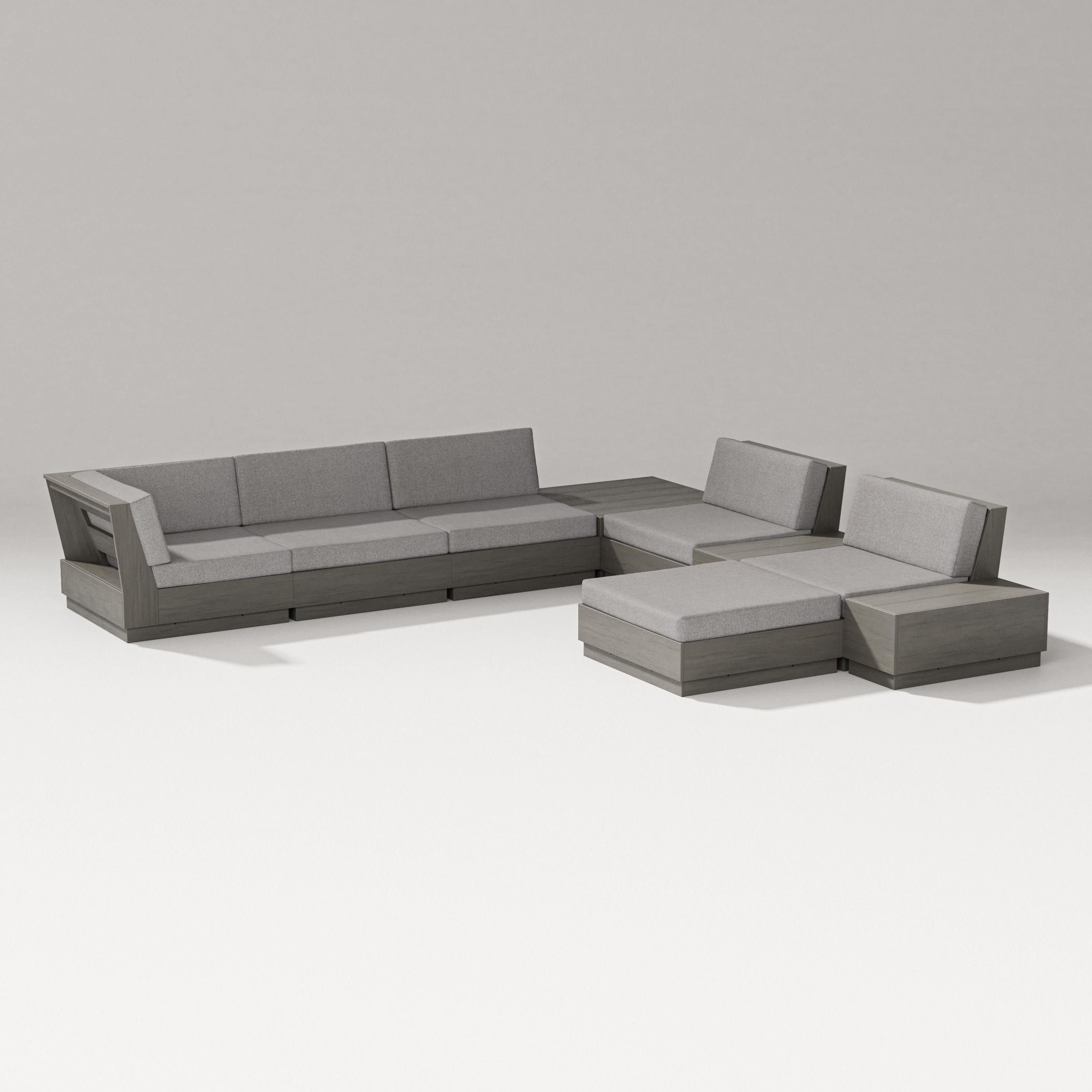 Elevate 9-Piece Conversation Sectional in Driftwood / Grey Mist
