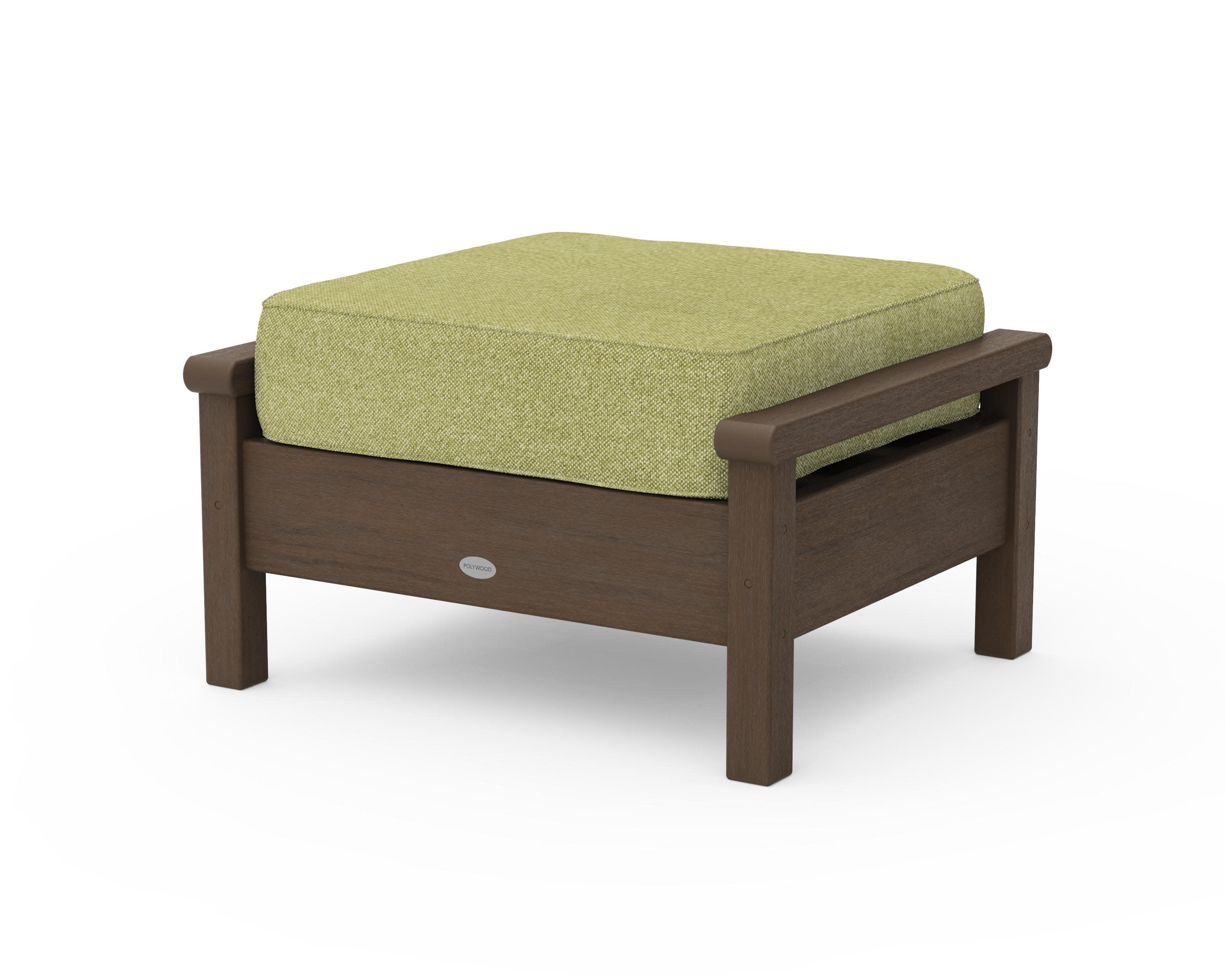 Harbour Deep Seating Ottoman in Kona / Chartreuse Boucle