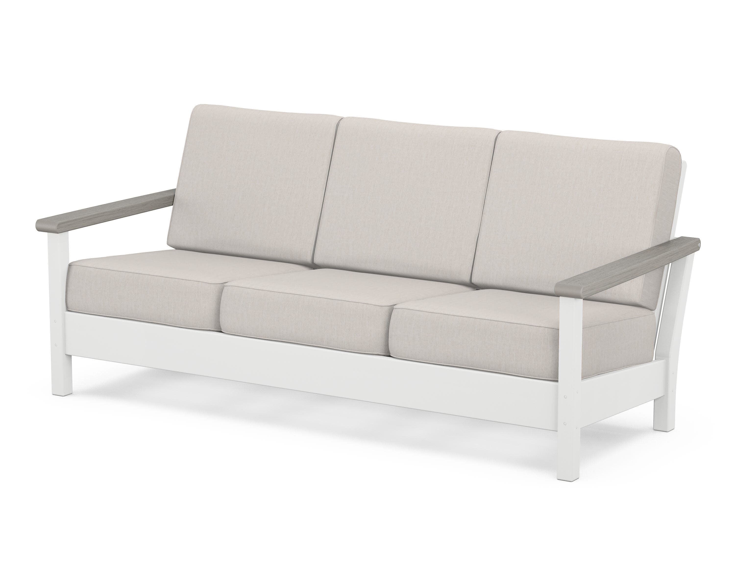 Harbour Deep Seating Sofa in White / Driftwood / Cast Ash