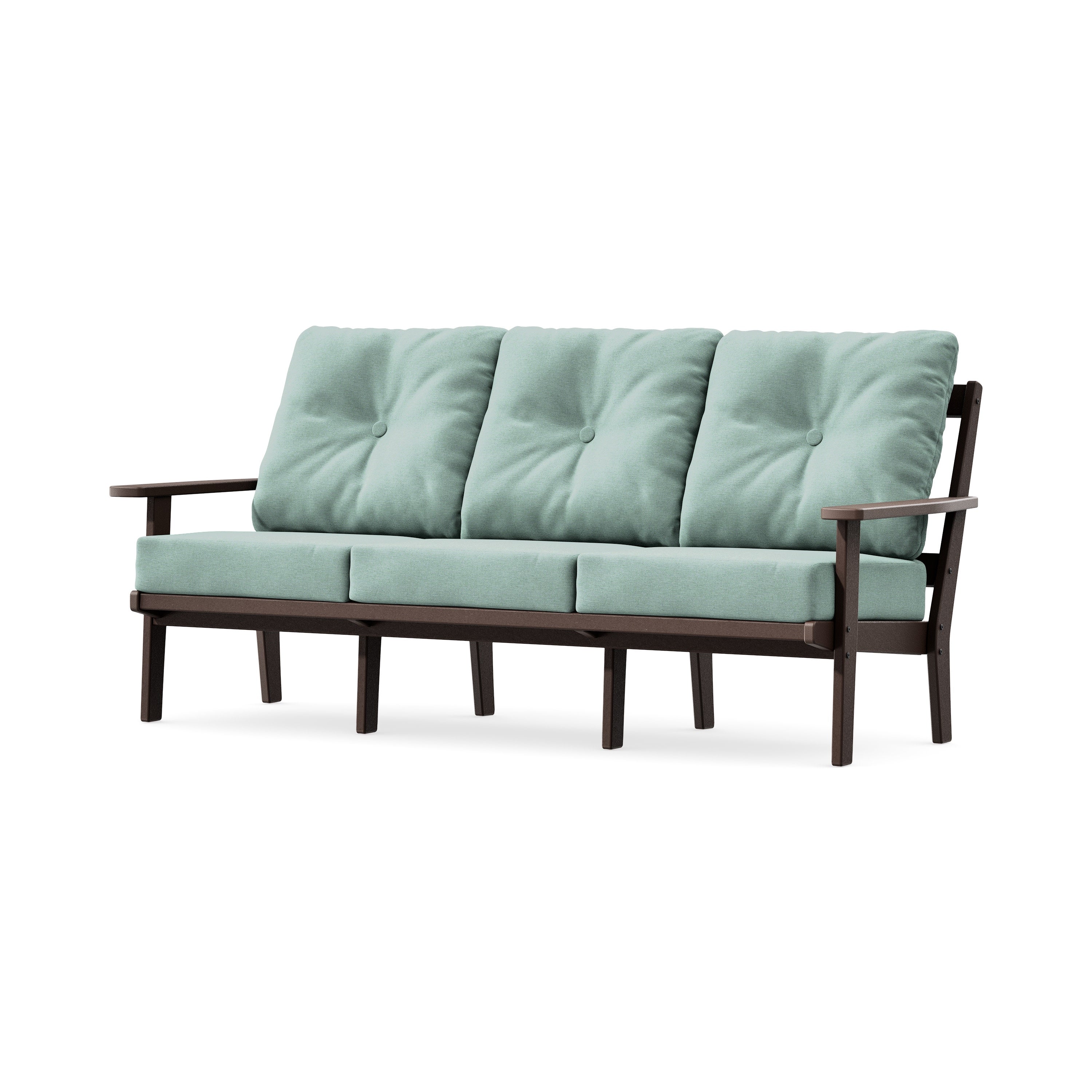 Oxford Deep Seating Sofa in Mahogany / Glacier Spa