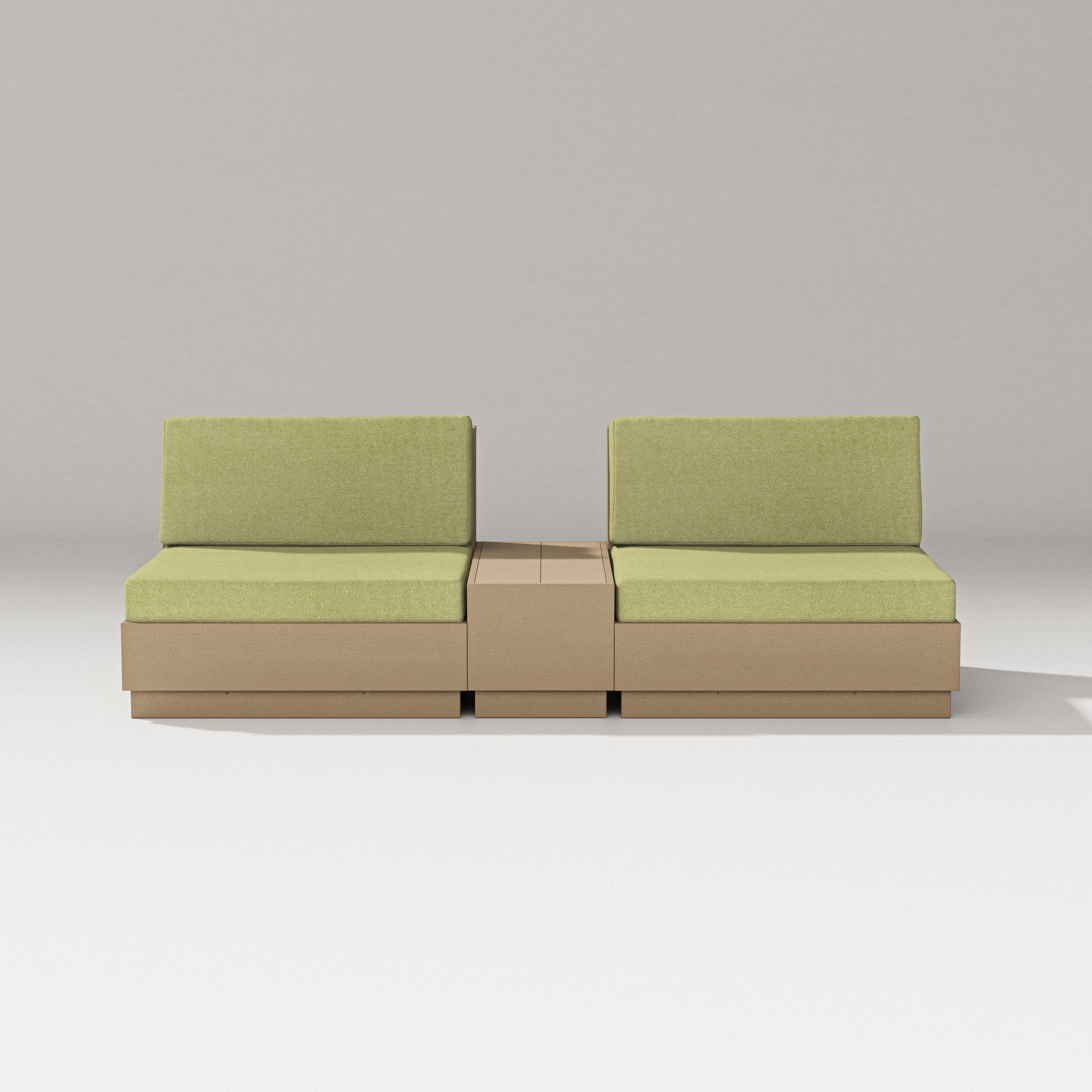 Elevate Lounge Chair Set in Vintage Sahara / Chartreuse Boucle