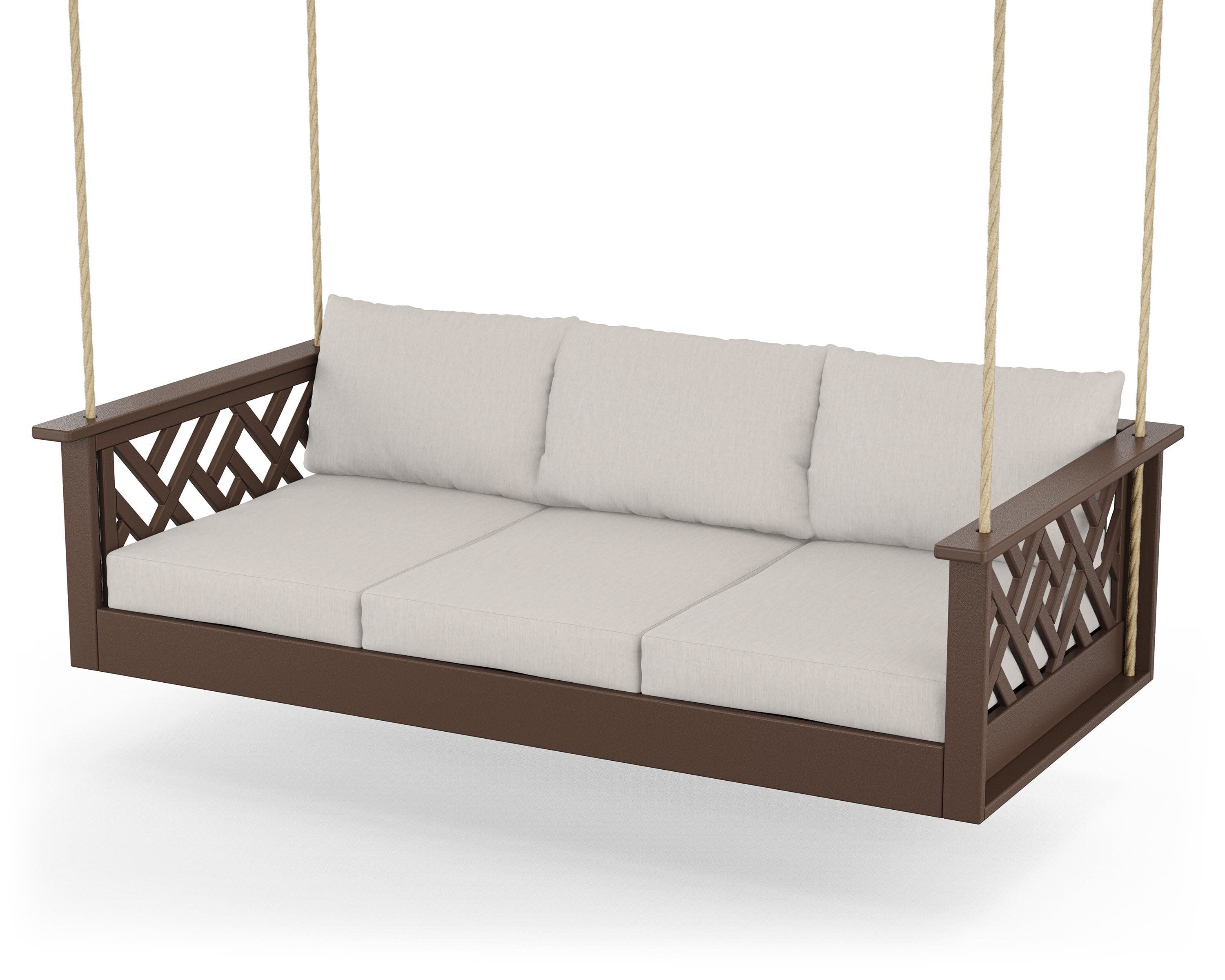 Chippendale Daybed Swing in Mahogany / Cast Ash