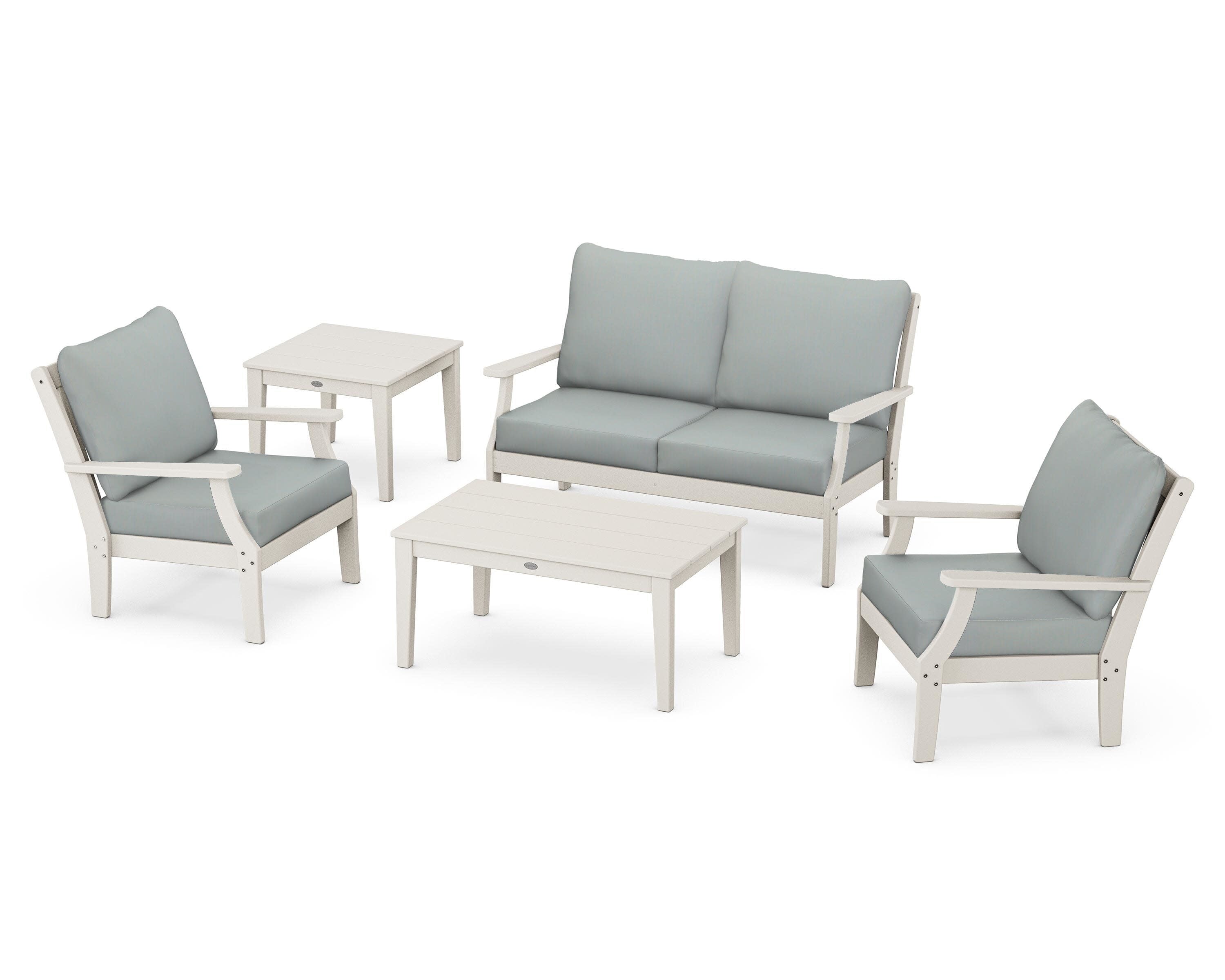 Braxton 5-Piece Deep Seating Set in Sand / Spa