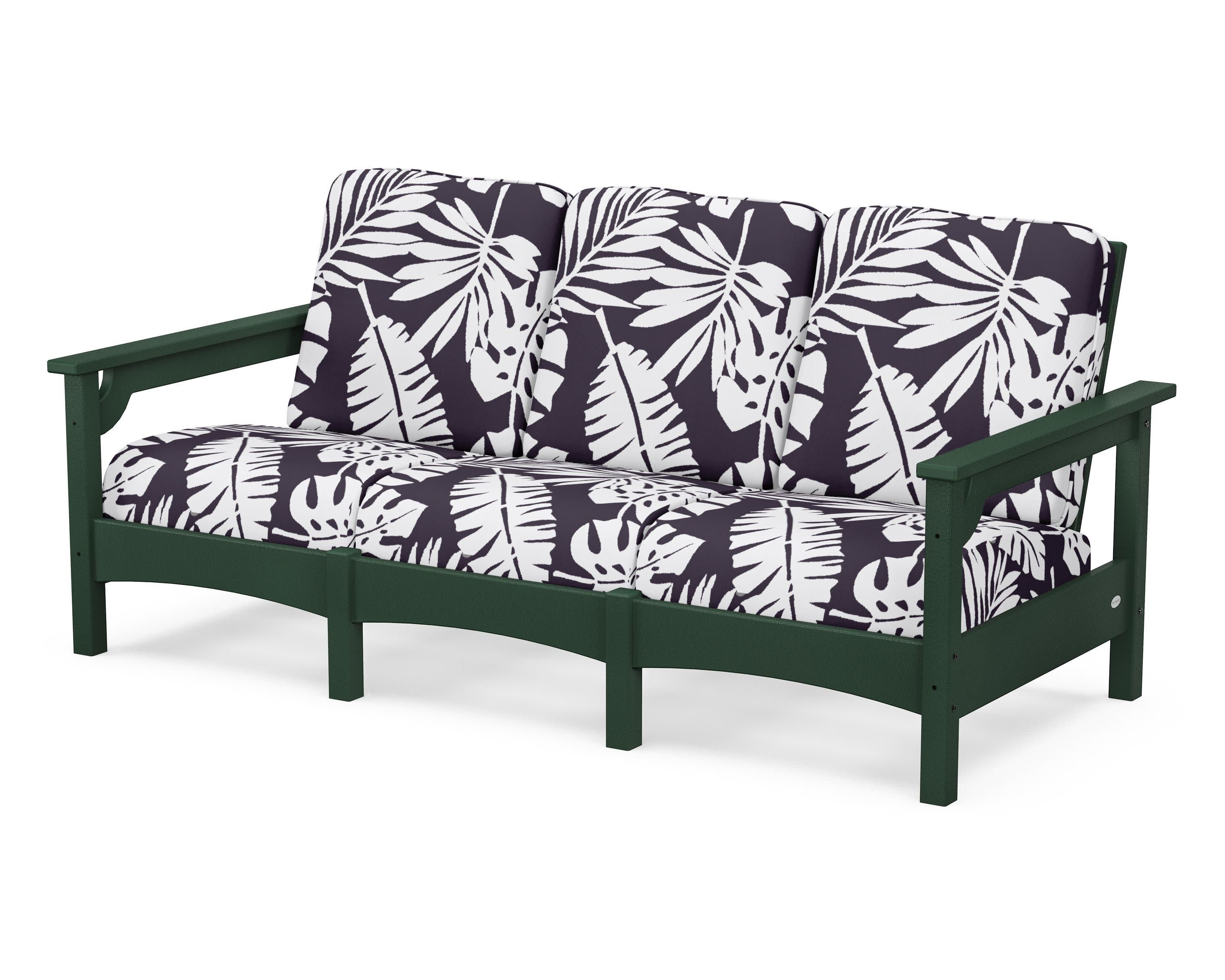 Club Sofa in Green / Leaf Navy
