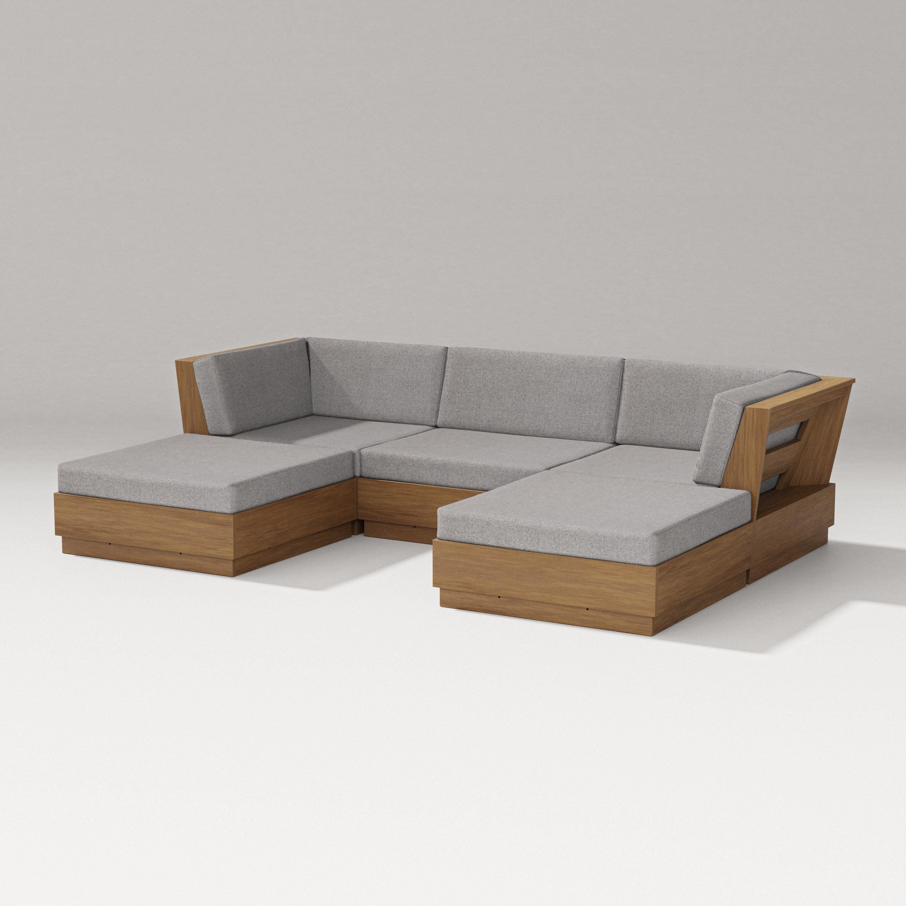 Elevate Double Chaise Sectional in Natural / Grey Mist