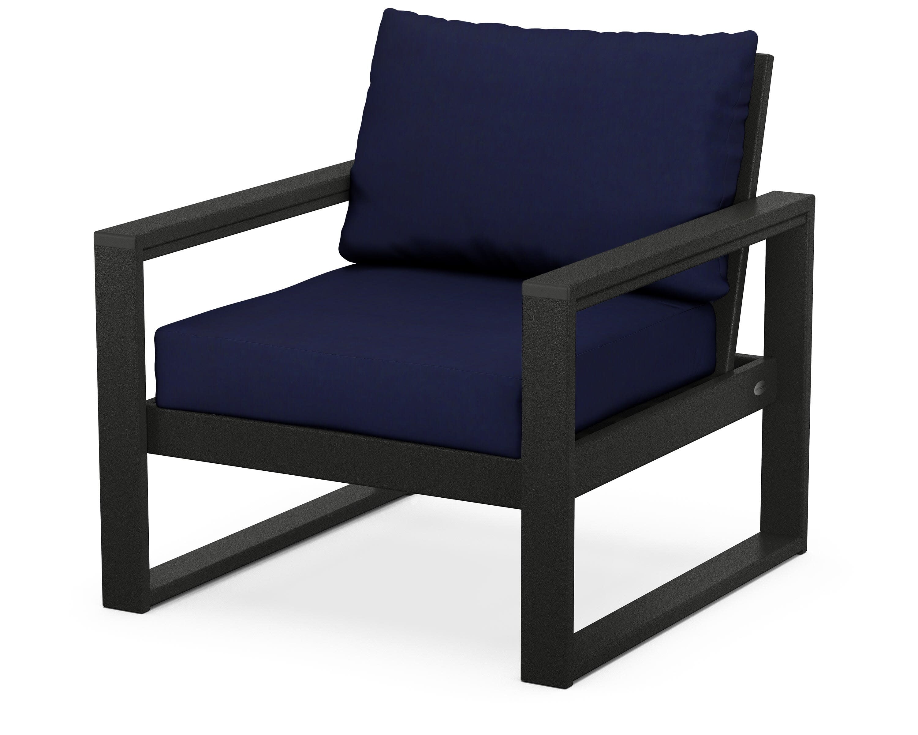 EDGE Club Chair in Black / Navy