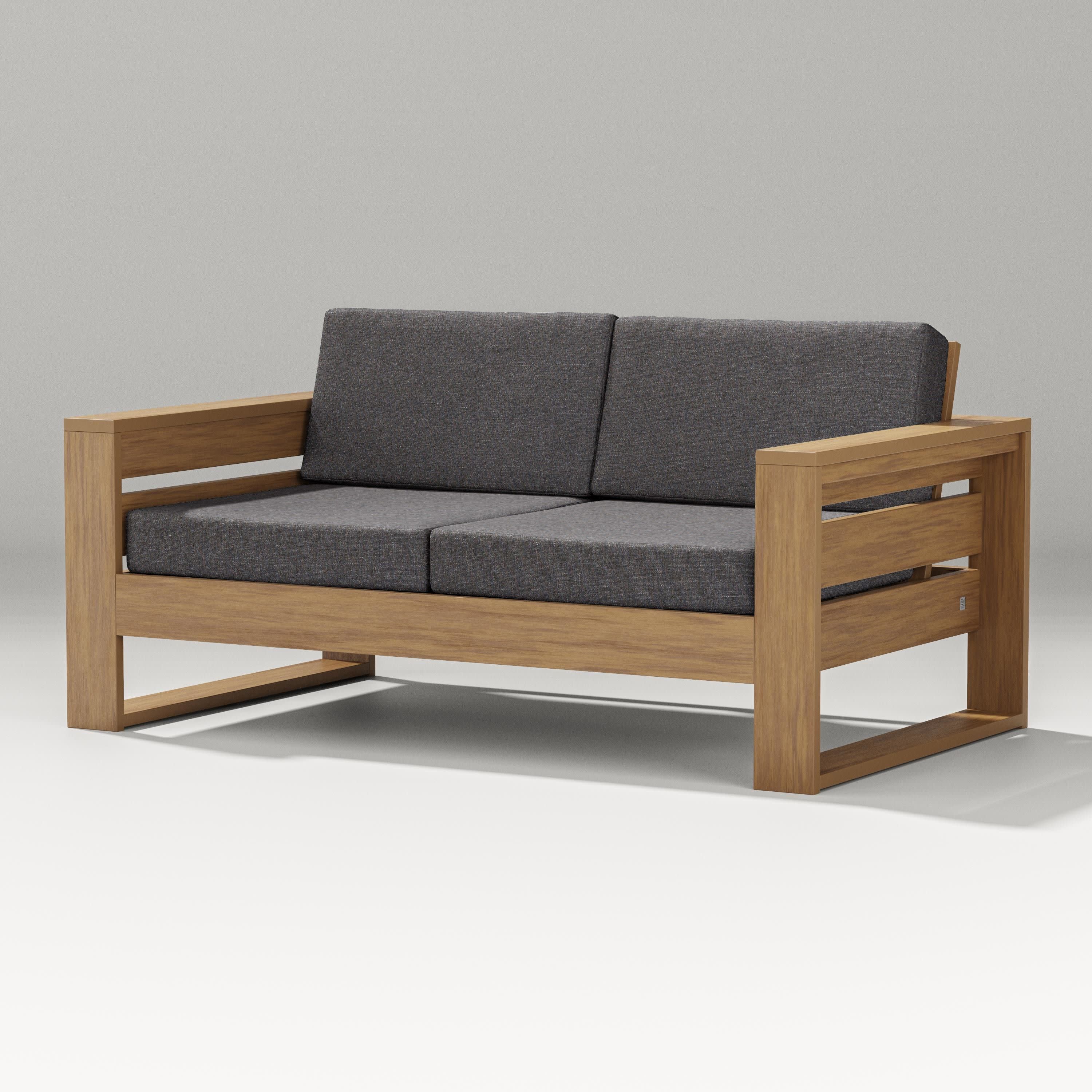 Latitude Loveseat in Natural / Ash Charcoal