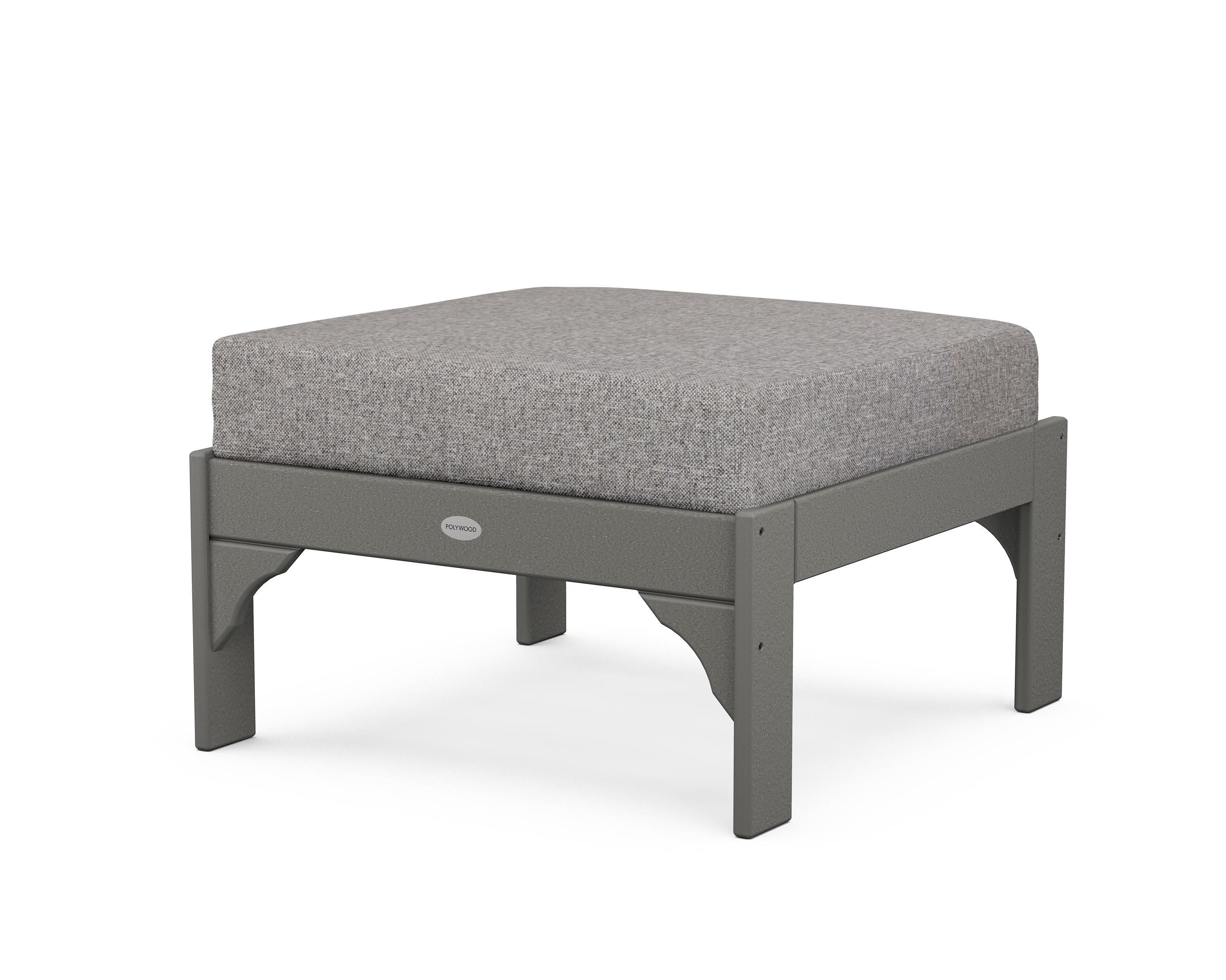 Vineyard Deep Seating Ottoman in Slate Grey / Grey Mist