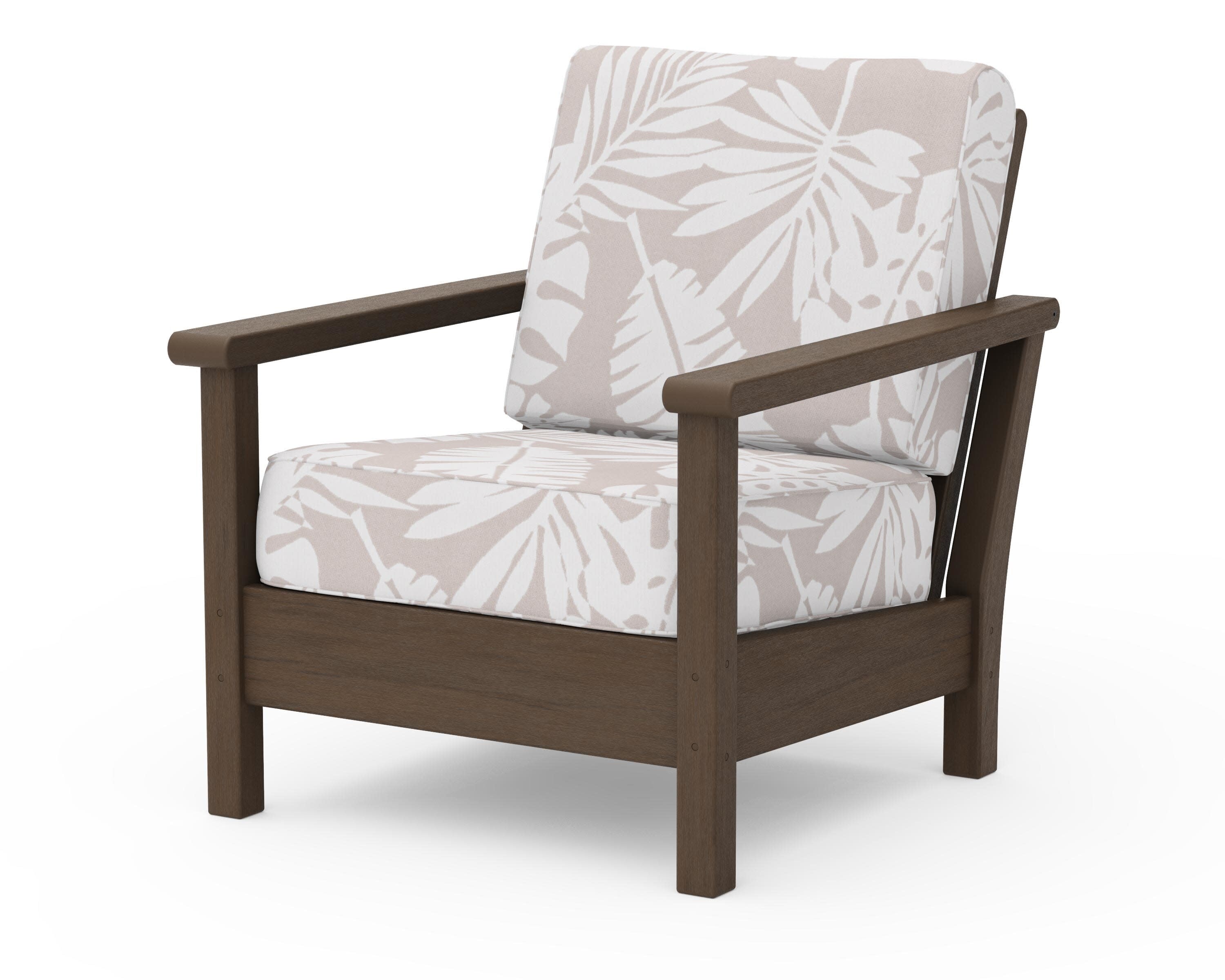 Harbour Deep Seating Chair in Kona / Leaf Dune Burlap