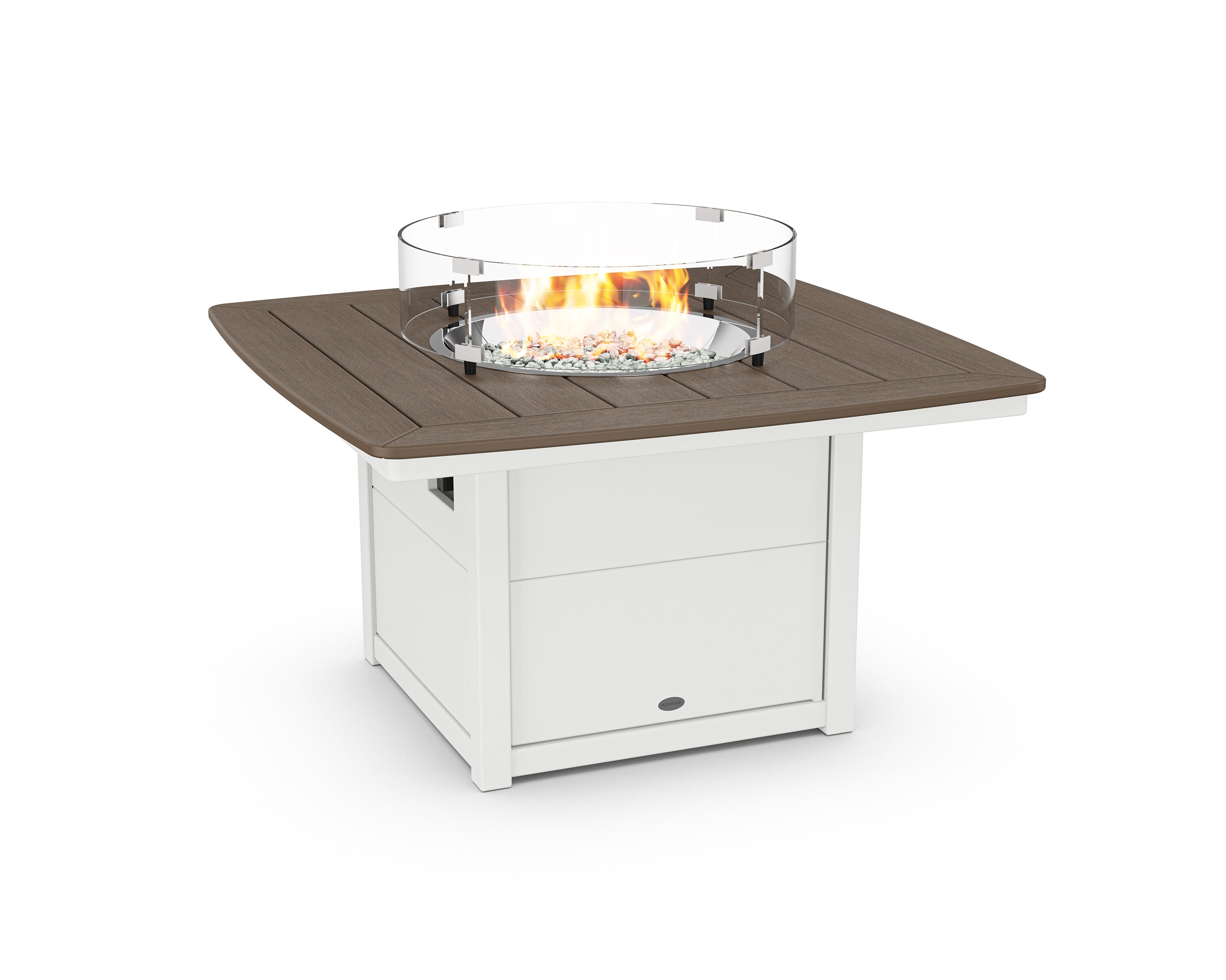 Nautical 42" Fire Pit Table in White / Kona